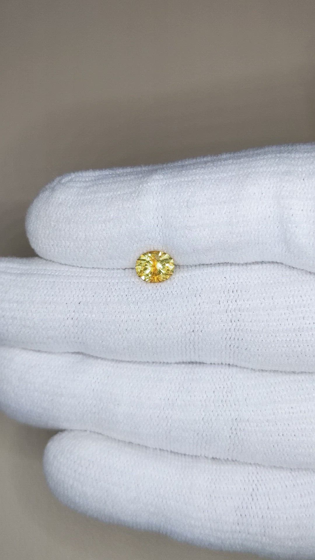 1.09 Ct. Yellow Sapphire from Montana Size Video
