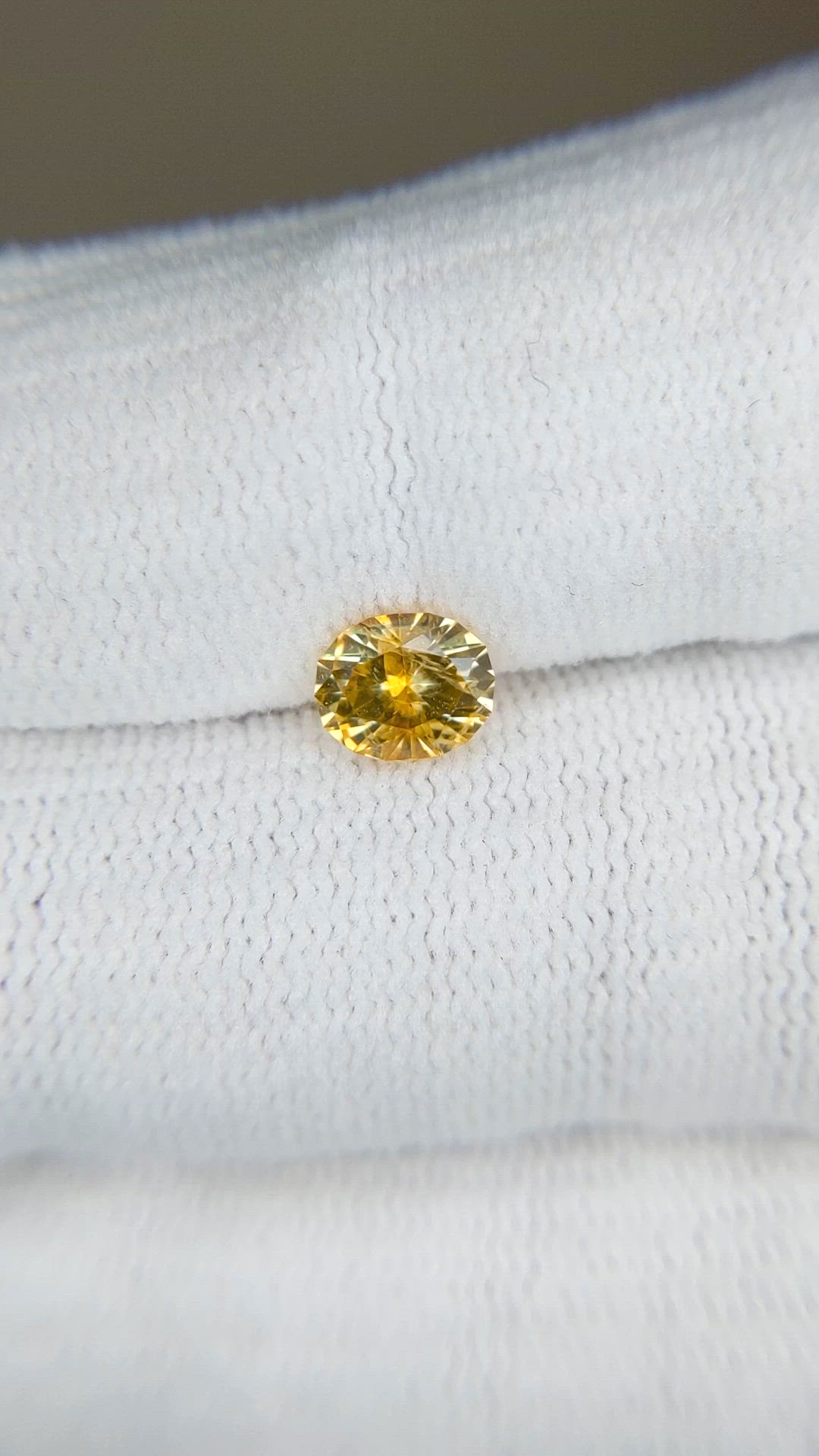 1.09 Ct. Yellow Sapphire from Montana Size Video