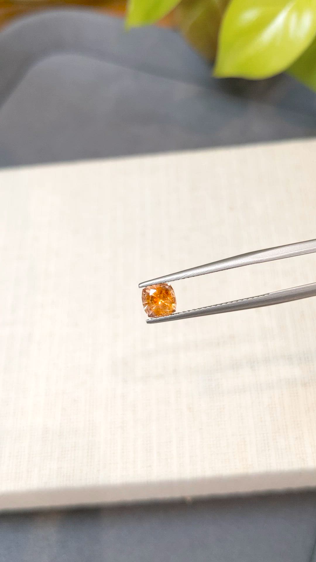 1.02 Ct. Orange Sapphire from Montana Size Video