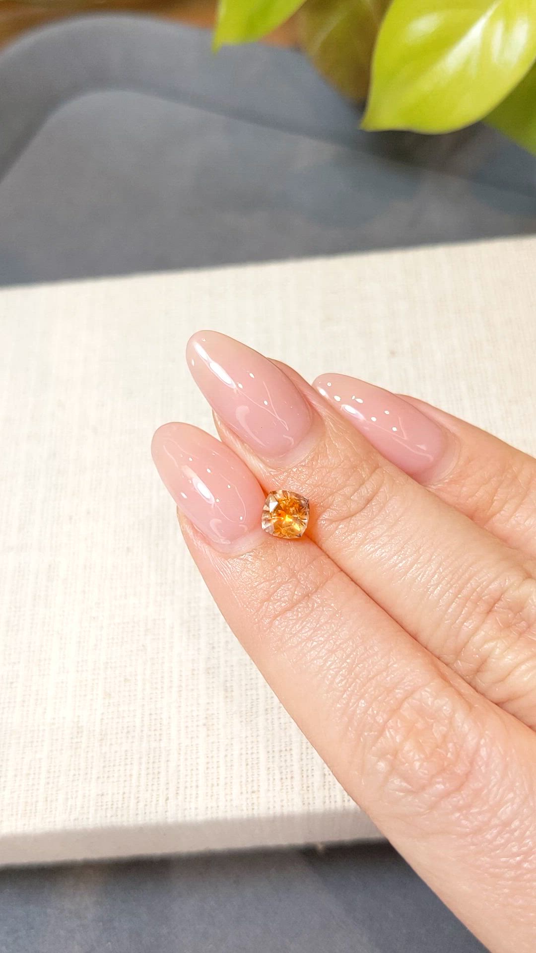 1.02 Ct. Orange Sapphire from Montana Size Video