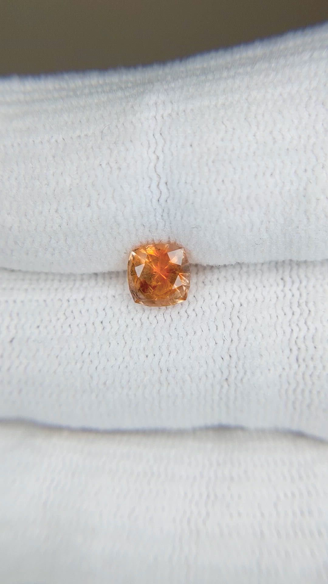 1.02 Ct. Orange Sapphire from Montana Size Video