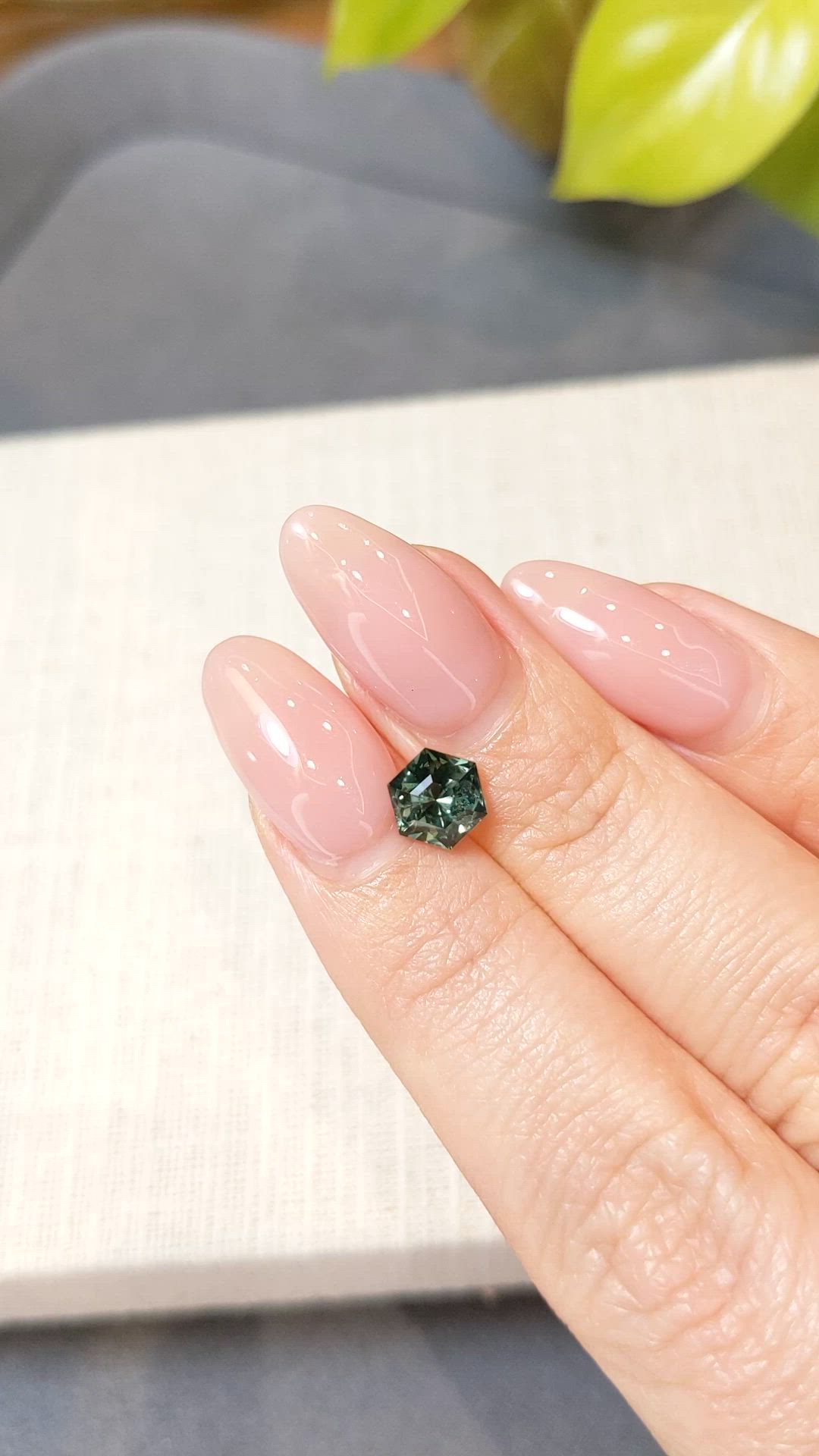 1.42 Ct. Bluish Green Sapphire from Montana Size Video