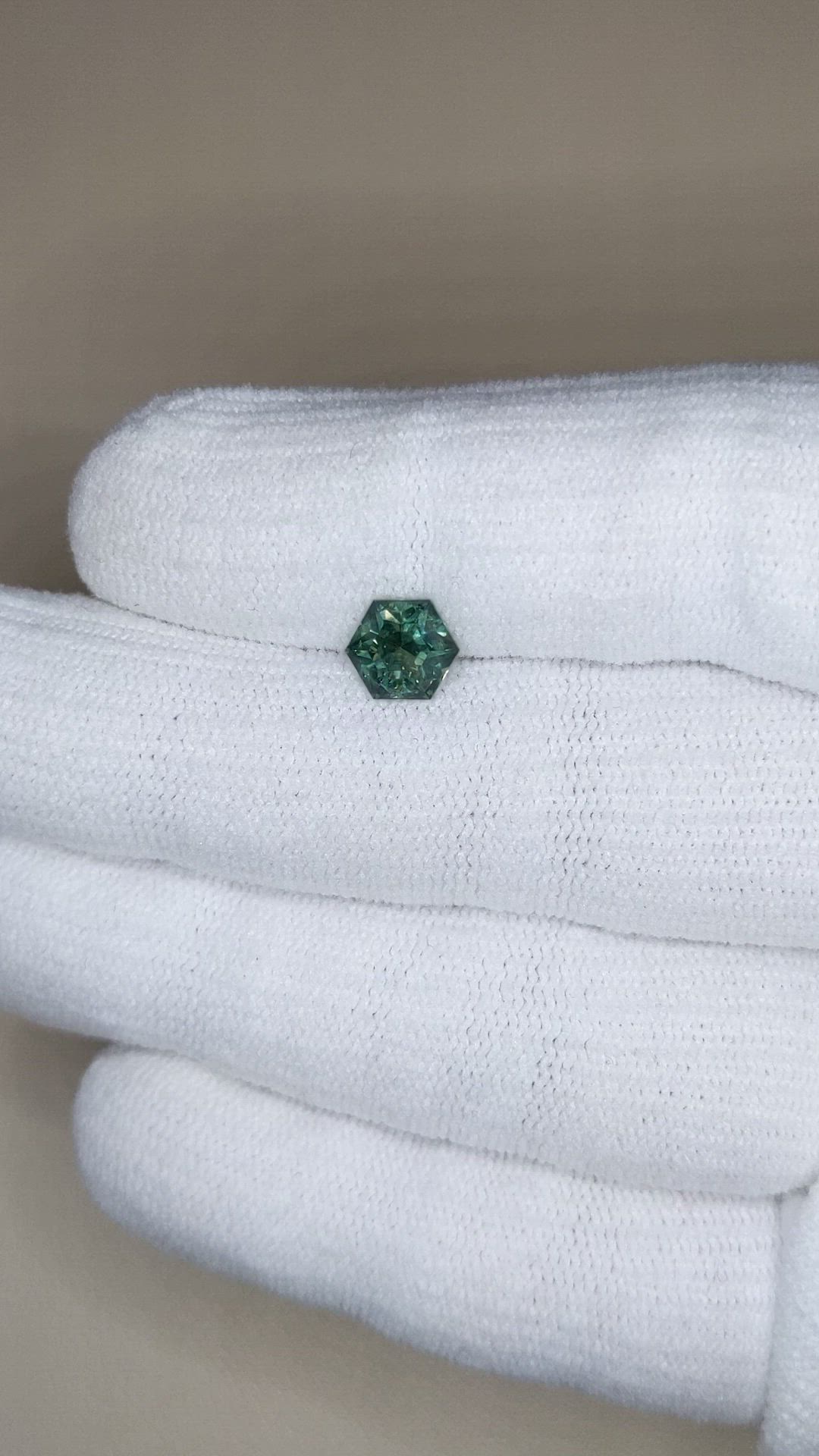 1.42 Ct. Bluish Green Sapphire from Montana Size Video