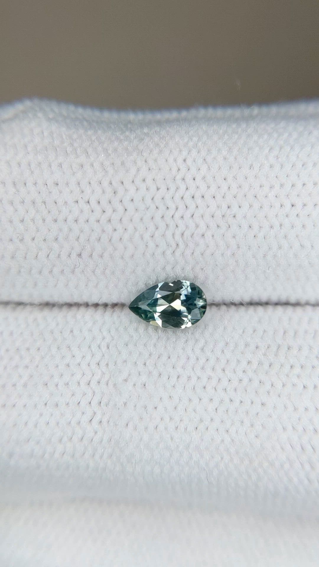 0.46 Ct. Bluish Green Sapphire from Montana Size Video