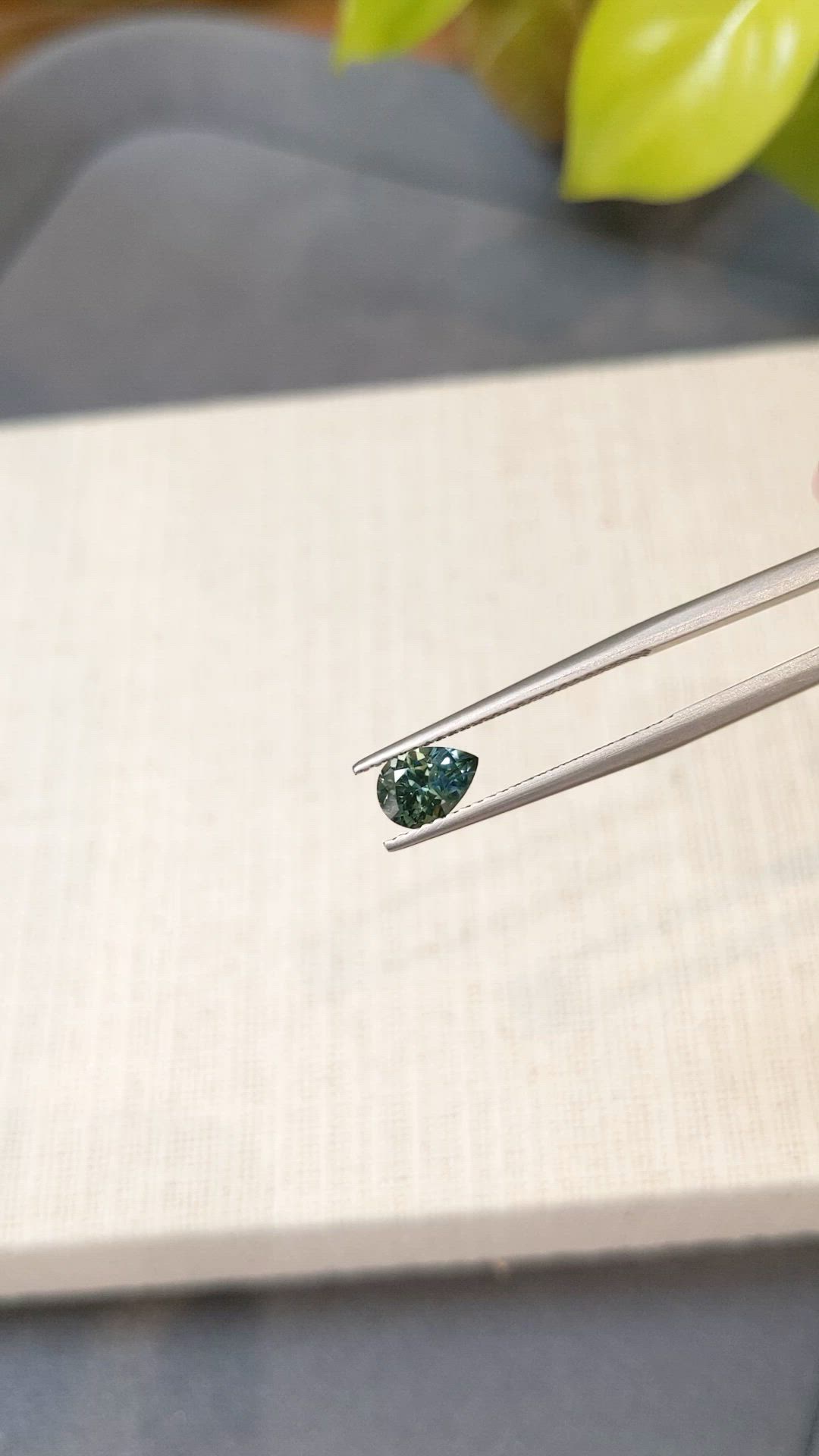 0.84 Ct. Bluish Green Sapphire from Montana Size Video