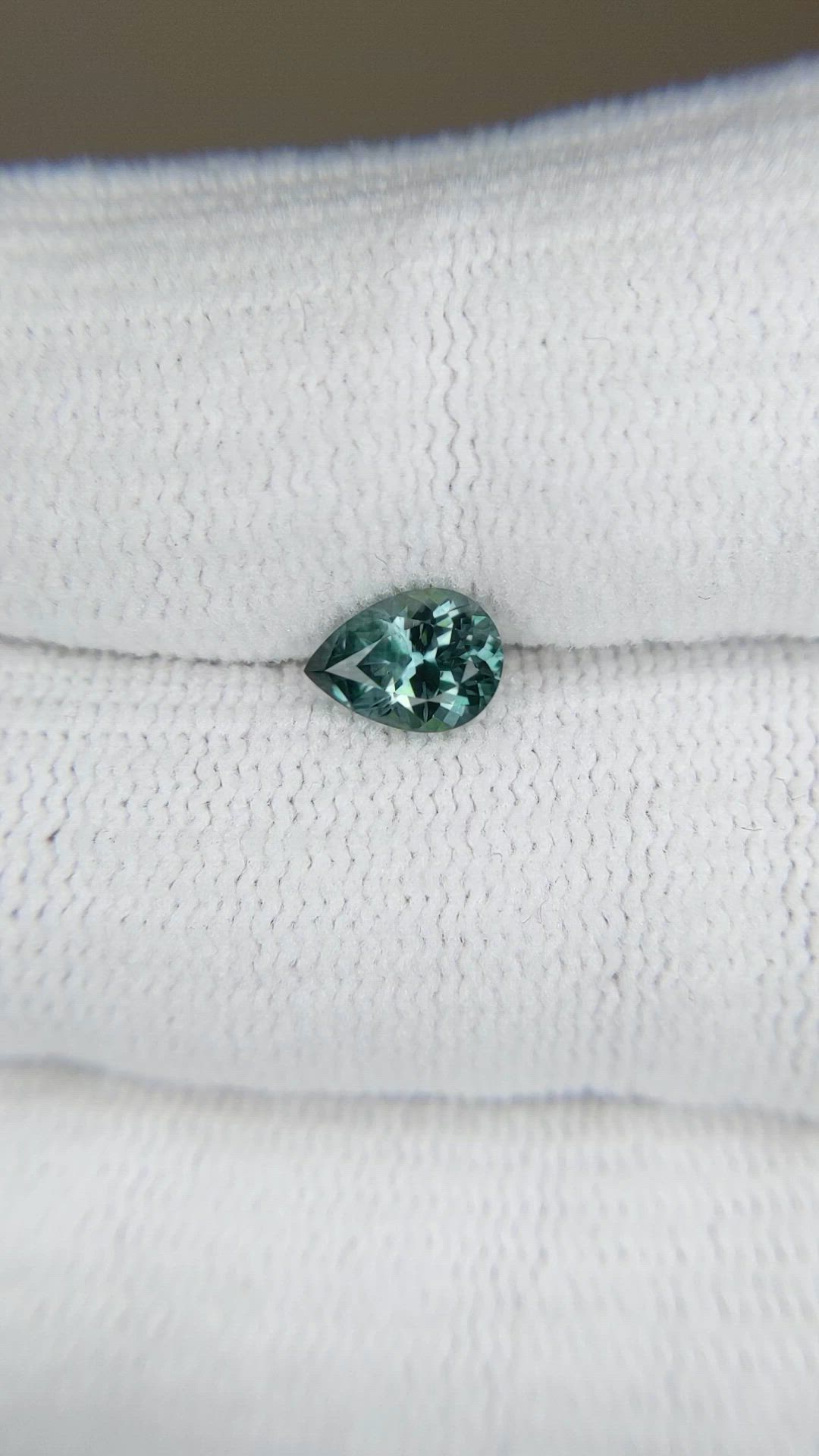 0.84 Ct. Bluish Green Sapphire from Montana Size Video