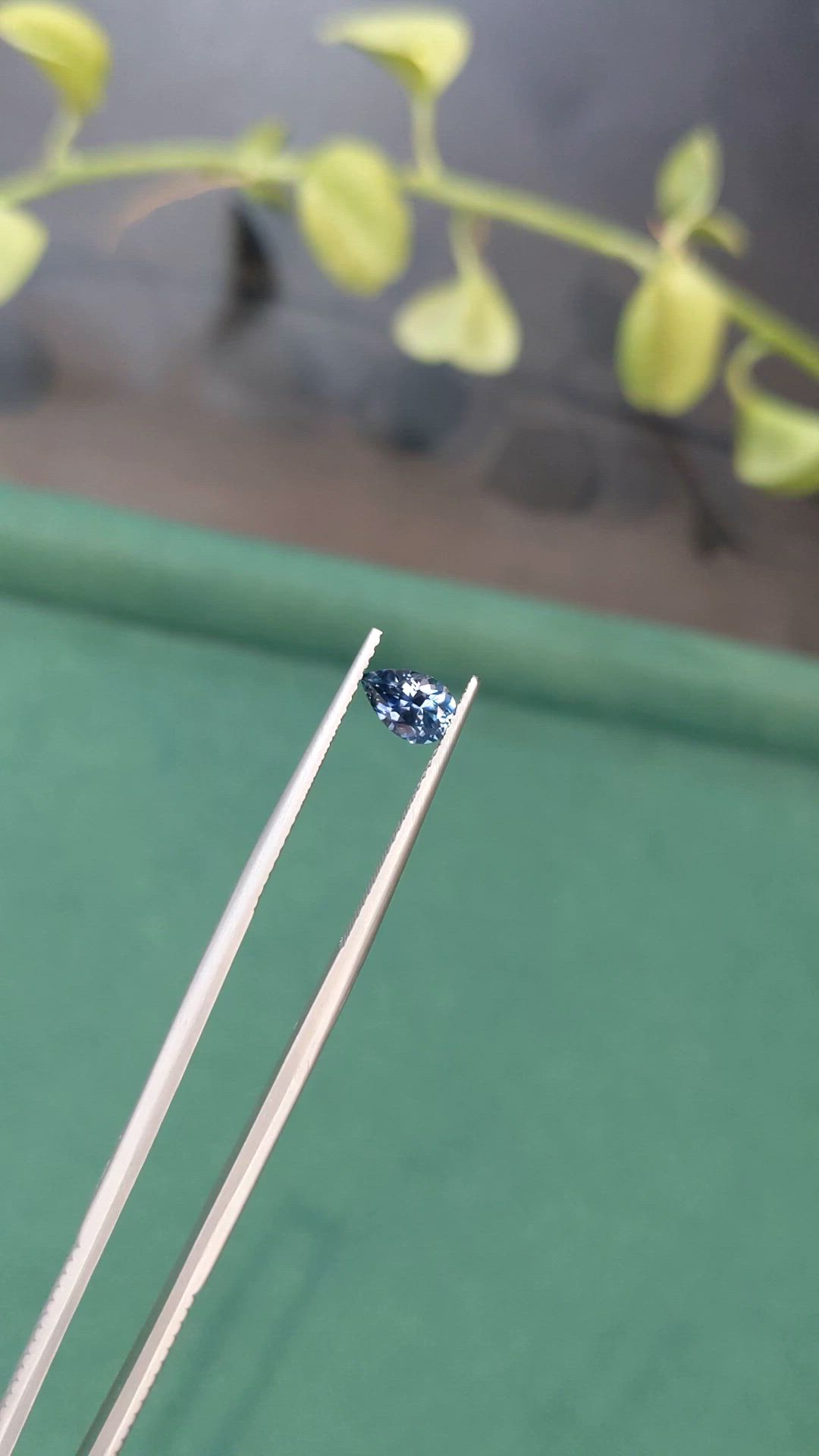 0.78 Ct. Bluish Green Sapphire from Montana Size Video