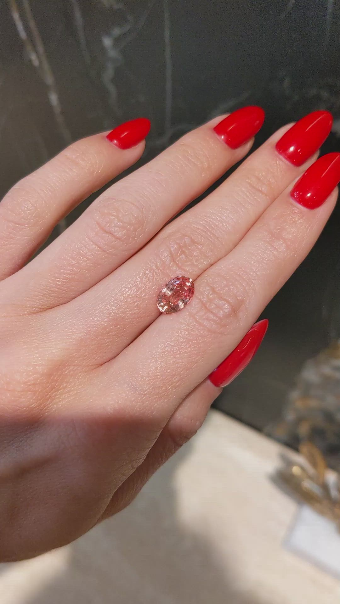 3.04 Ct. Padparadscha Sapphire from Madagascar Size Video