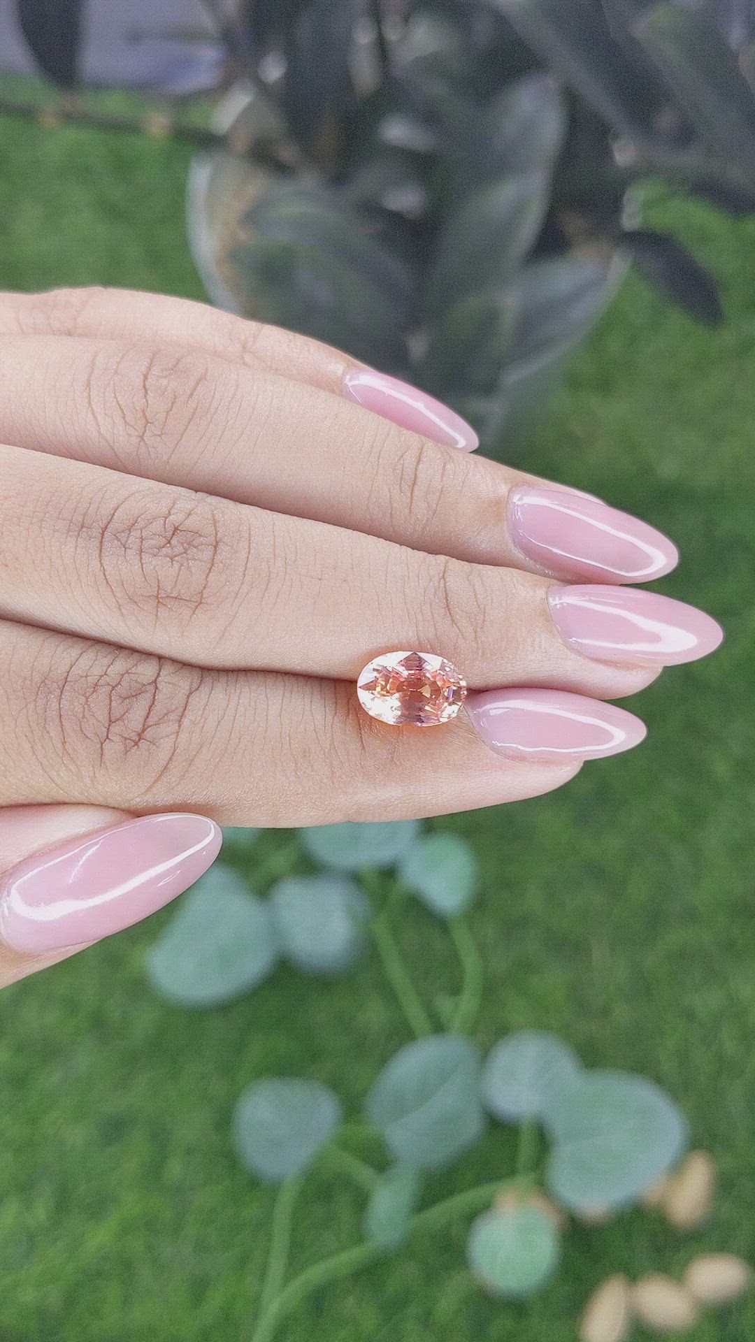 3.04 Ct. Padparadscha Sapphire from Madagascar Size Video