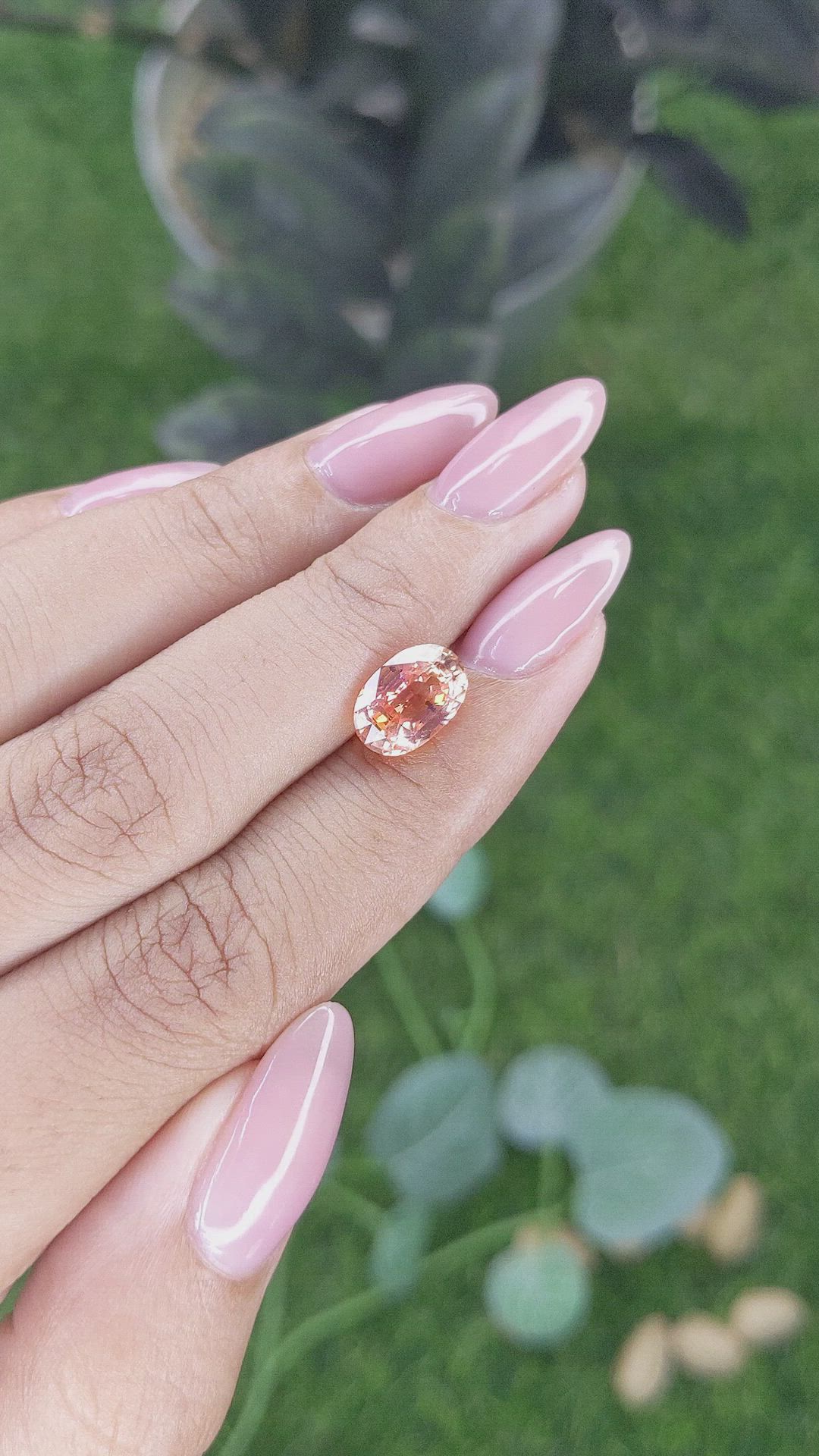 3.04 Ct. Padparadscha Sapphire from Madagascar Size Video