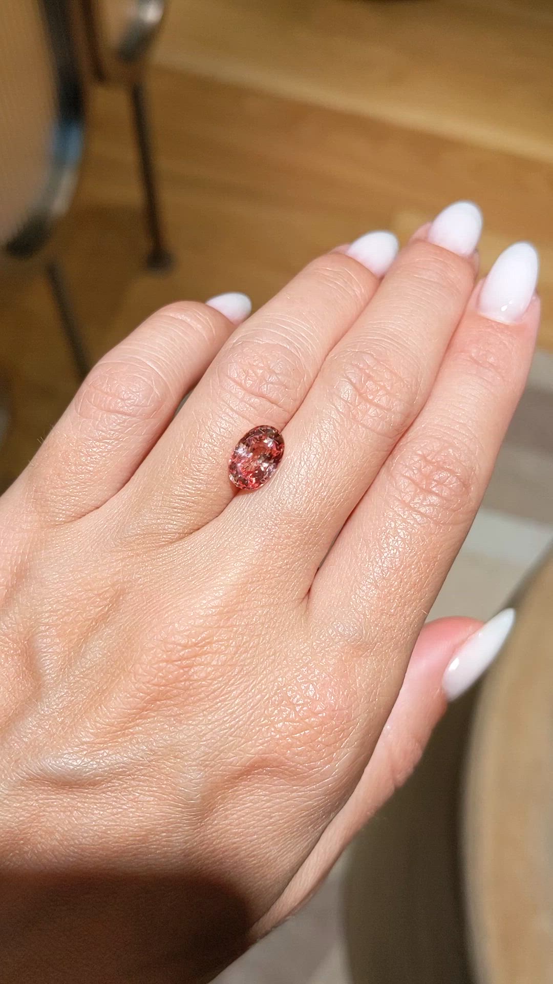 3.04 Ct. Padparadscha Sapphire from Madagascar Size Video