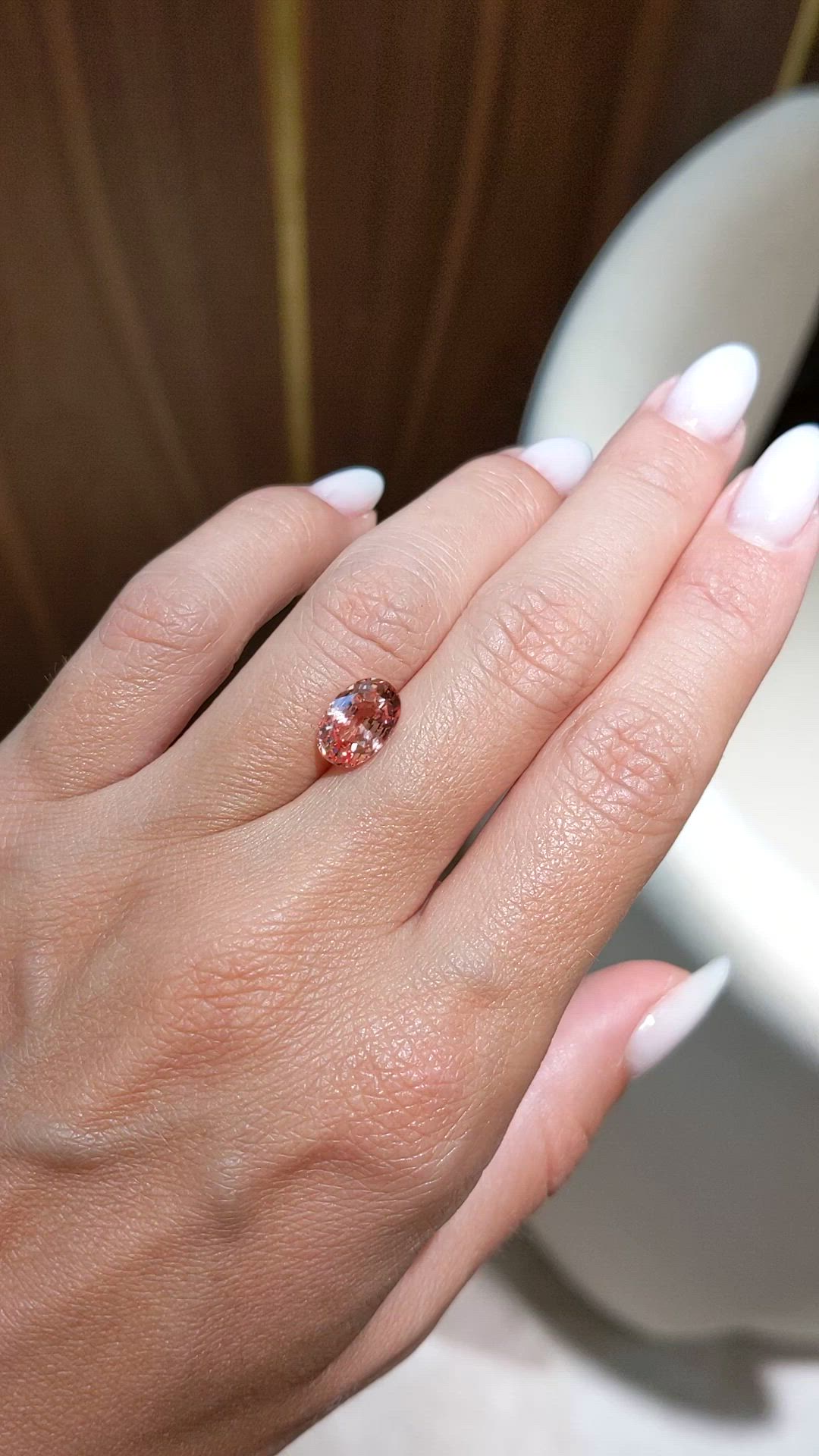 3.04 Ct. Padparadscha Sapphire from Madagascar Size Video