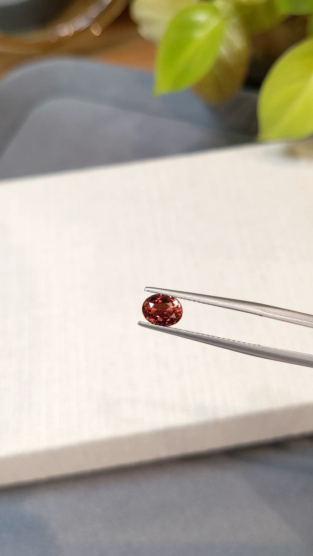 1.29 Ct. Reddish Orange Sapphire from Madagascar Size Video