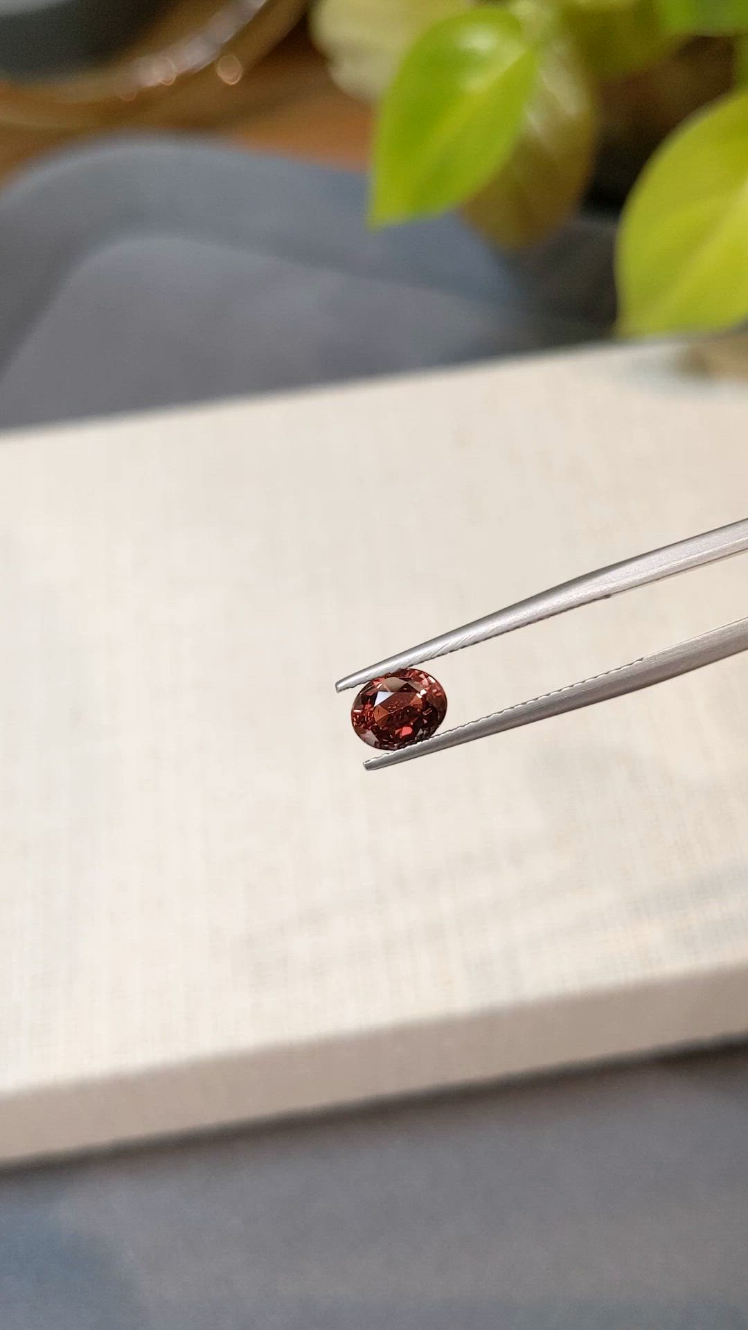 1.29 Ct. Reddish Orange Sapphire from Madagascar Size Video