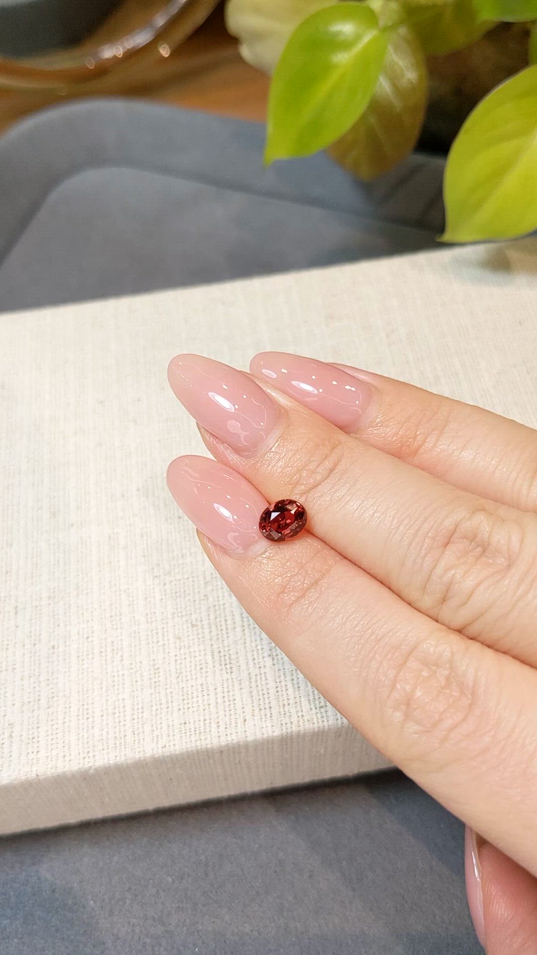 1.29 Ct. Reddish Orange Sapphire from Madagascar Size Video