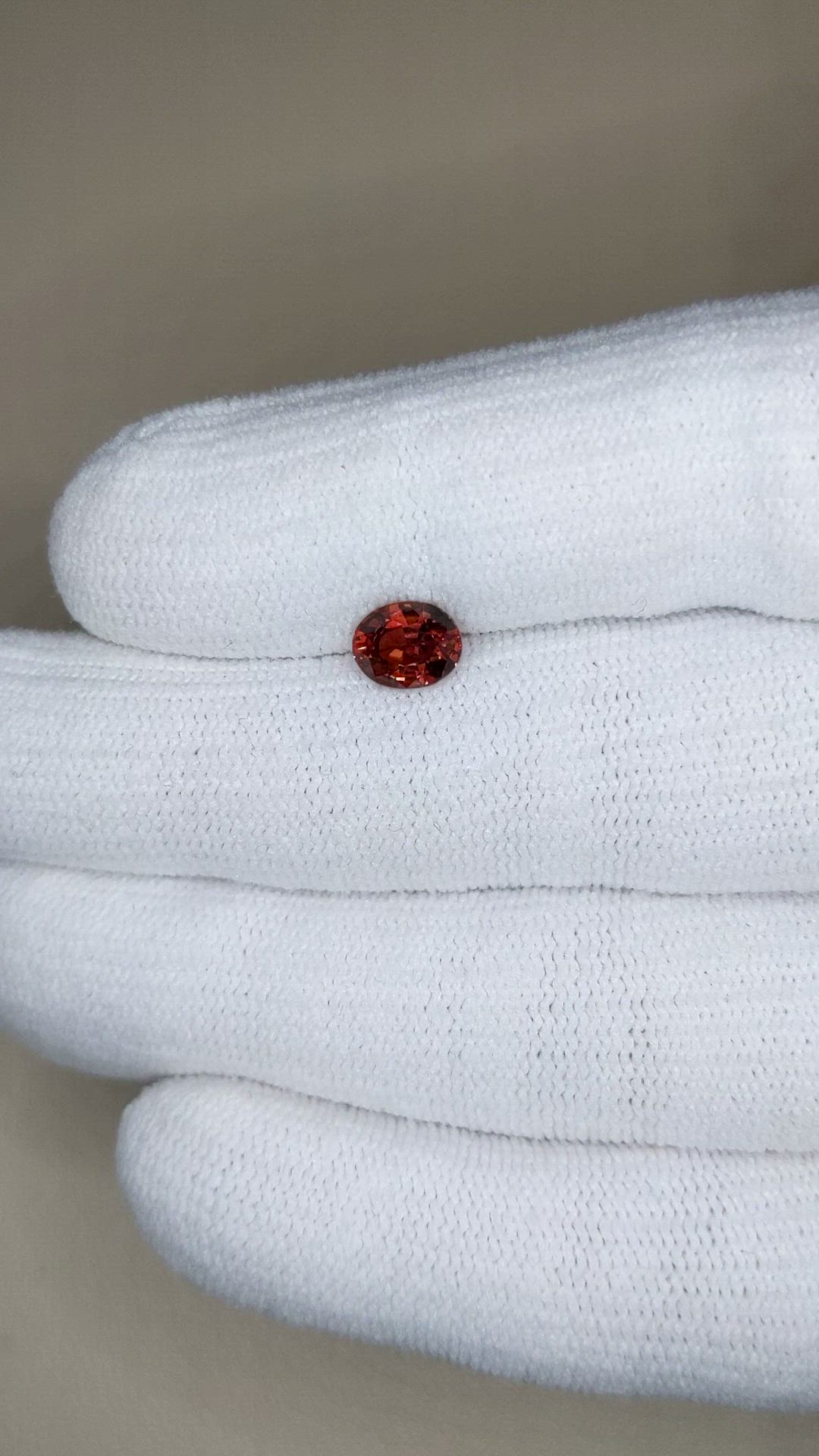 1.29 Ct. Reddish Orange Sapphire from Madagascar Size Video