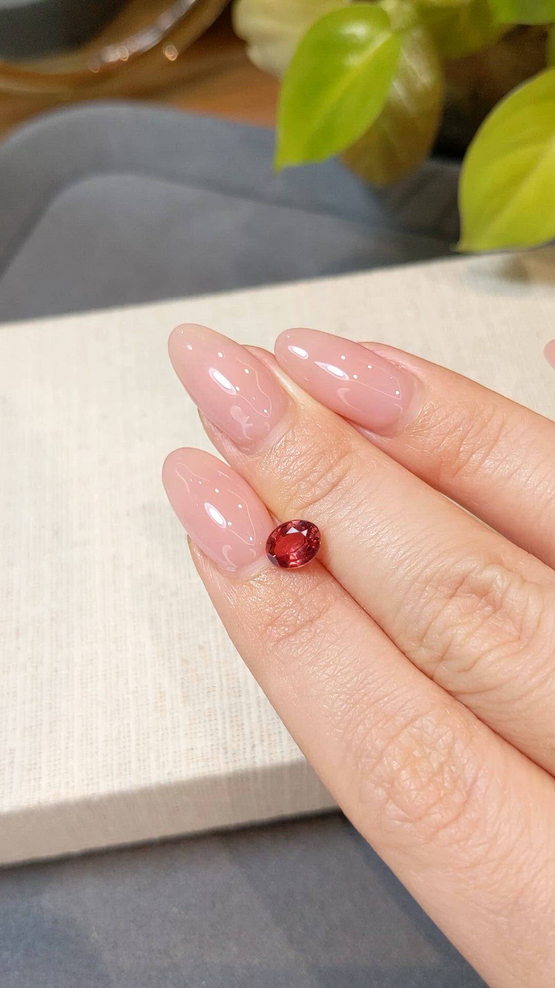 1.30 Ct. Reddish Orange Sapphire from Madagascar Size Video