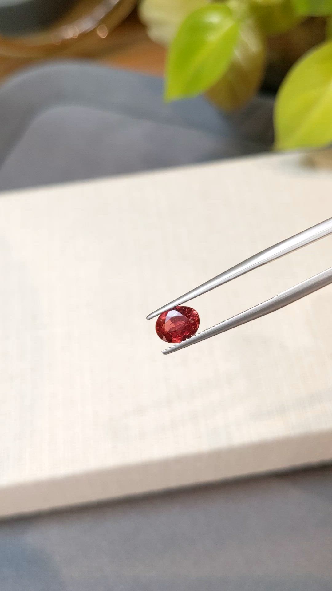 1.30 Ct. Reddish Orange Sapphire from Madagascar Size Video