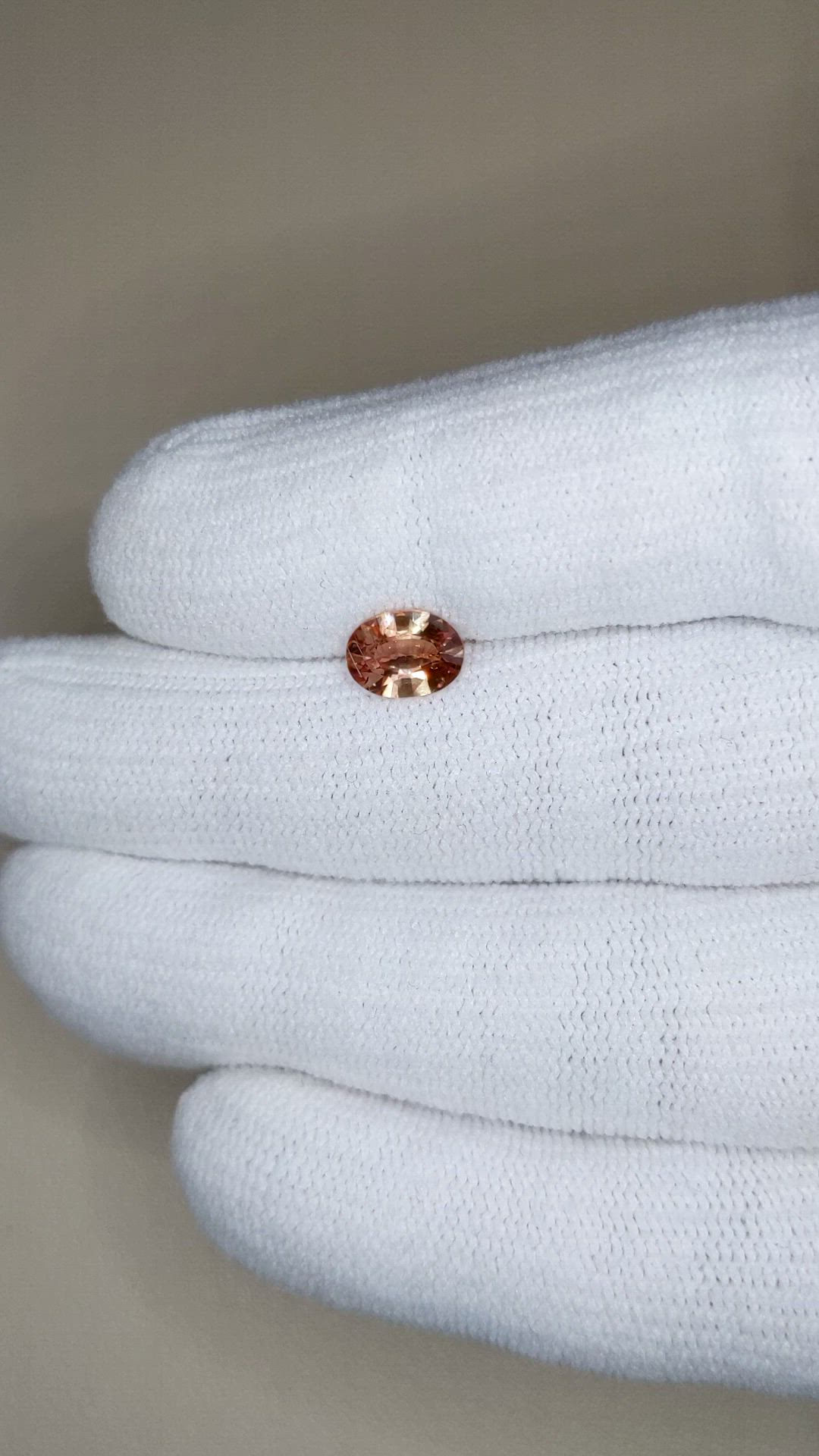 1.12 Ct. Peach Sapphire from Madagascar Size Video