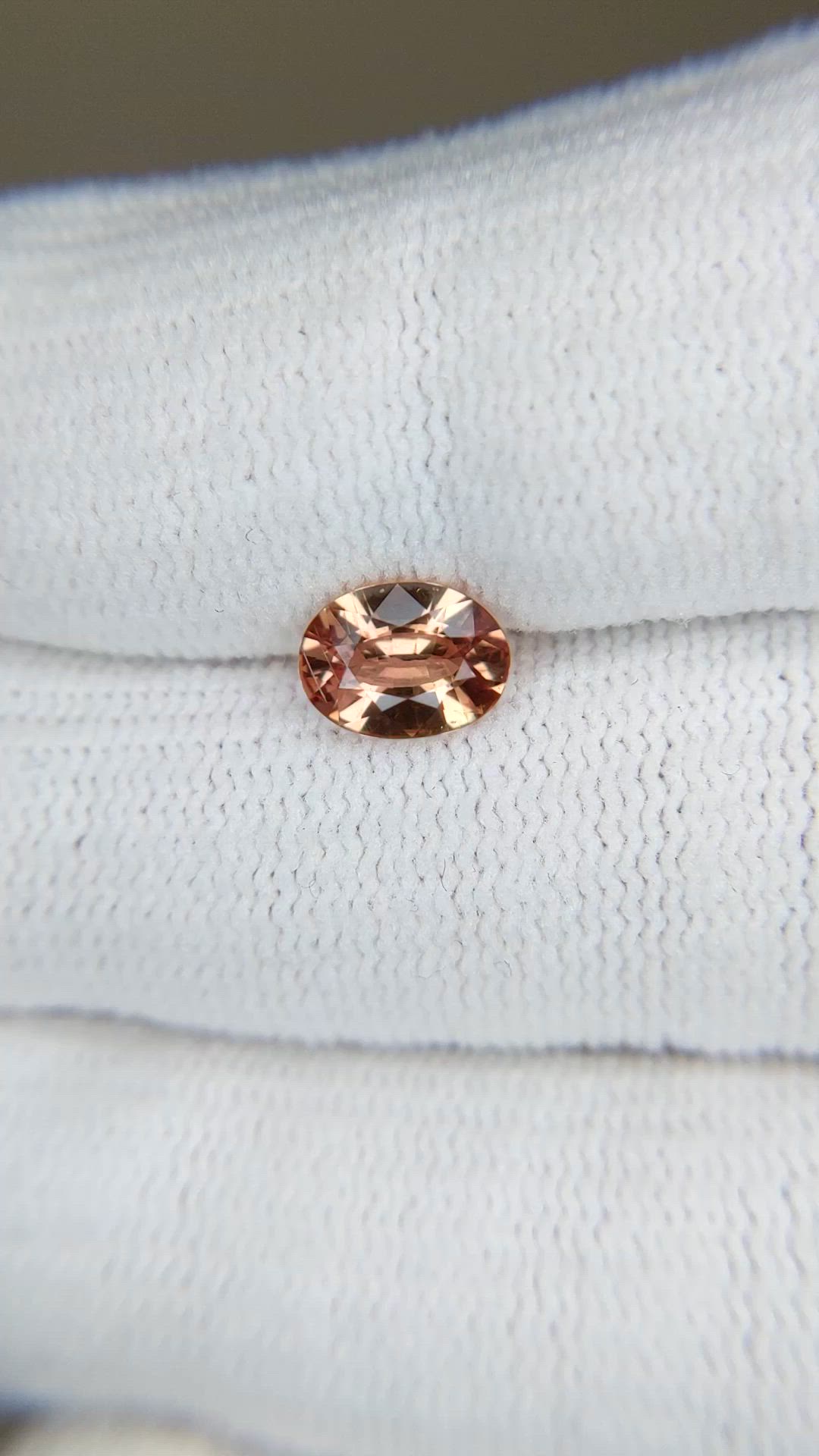 1.12 Ct. Peach Sapphire from Madagascar Size Video