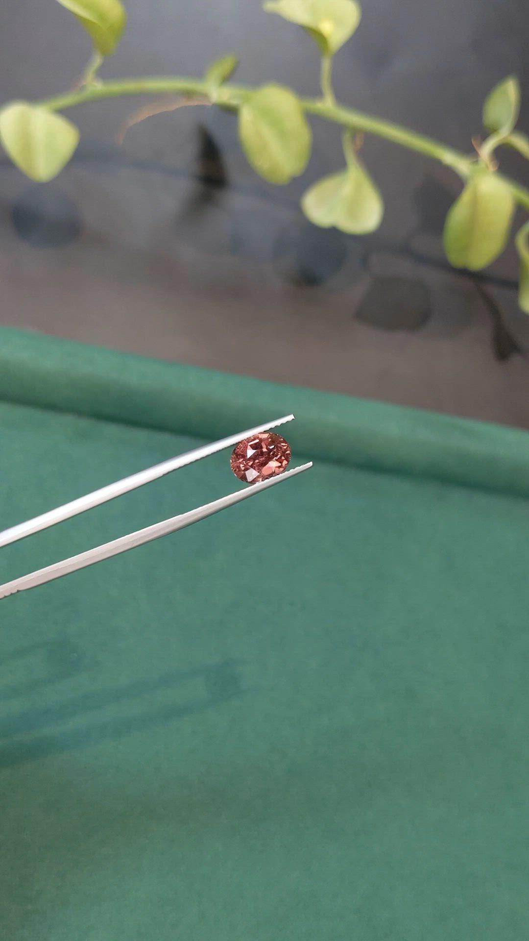 2.61 Ct. Reddish Orange Sapphire from Madagascar Size Video