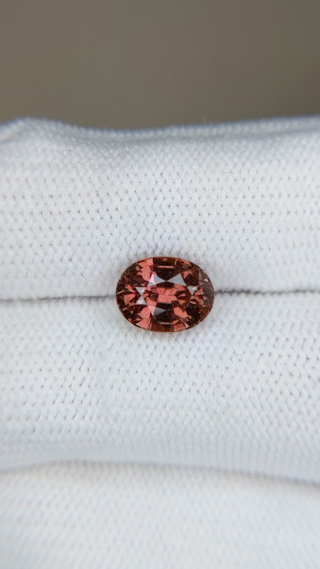 2.61 Ct. Reddish Orange Sapphire from Madagascar Size Video