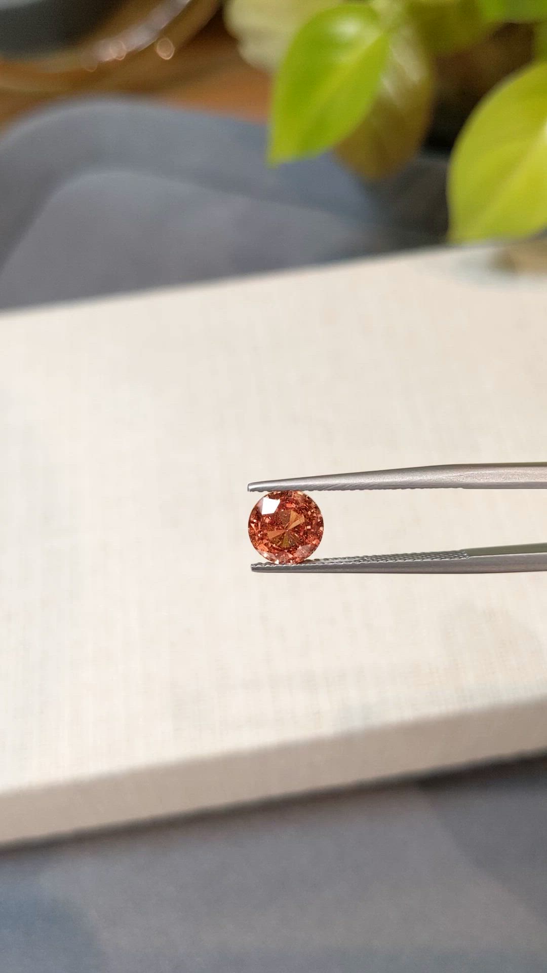 2.11 Ct. Reddish Orange Sapphire from Madagascar Size Video