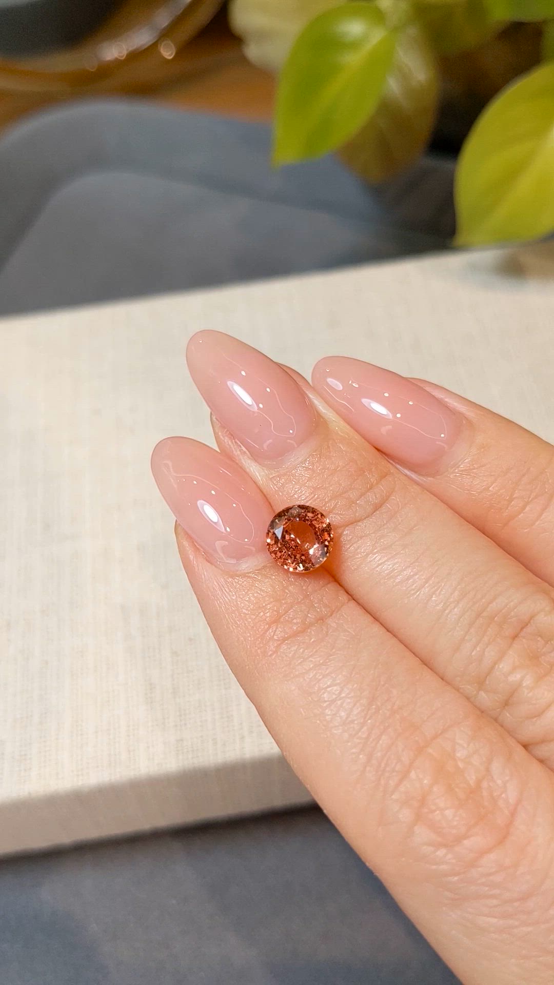 2.11 Ct. Reddish Orange Sapphire from Madagascar Size Video