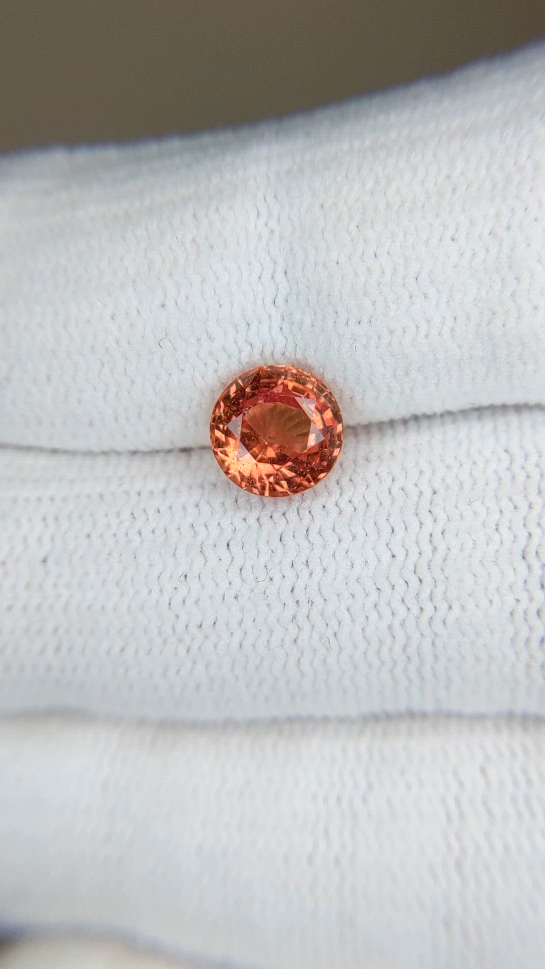 2.11 Ct. Reddish Orange Sapphire from Madagascar Size Video