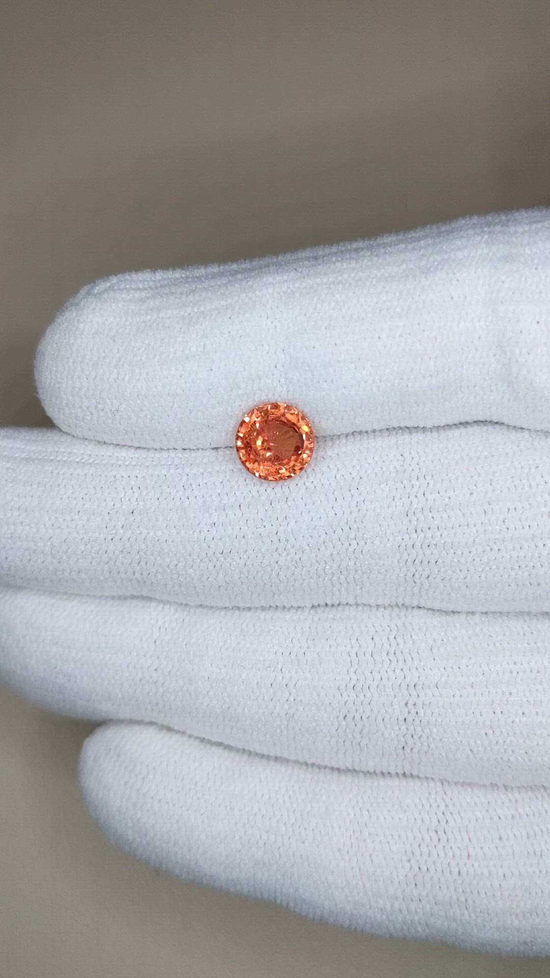 2.11 Ct. Reddish Orange Sapphire from Madagascar Size Video