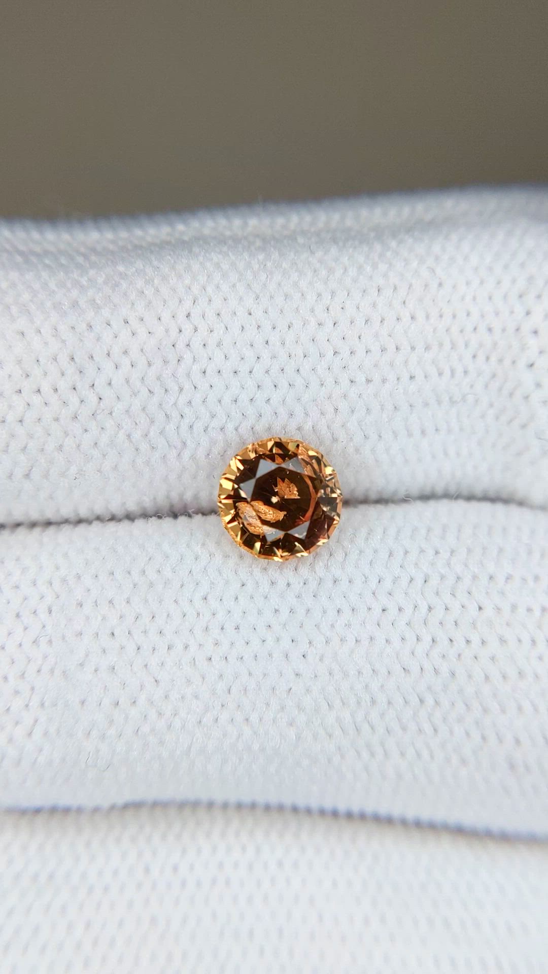 1.16 Ct. Orangish Yellow Sapphire from Madagascar Size Video