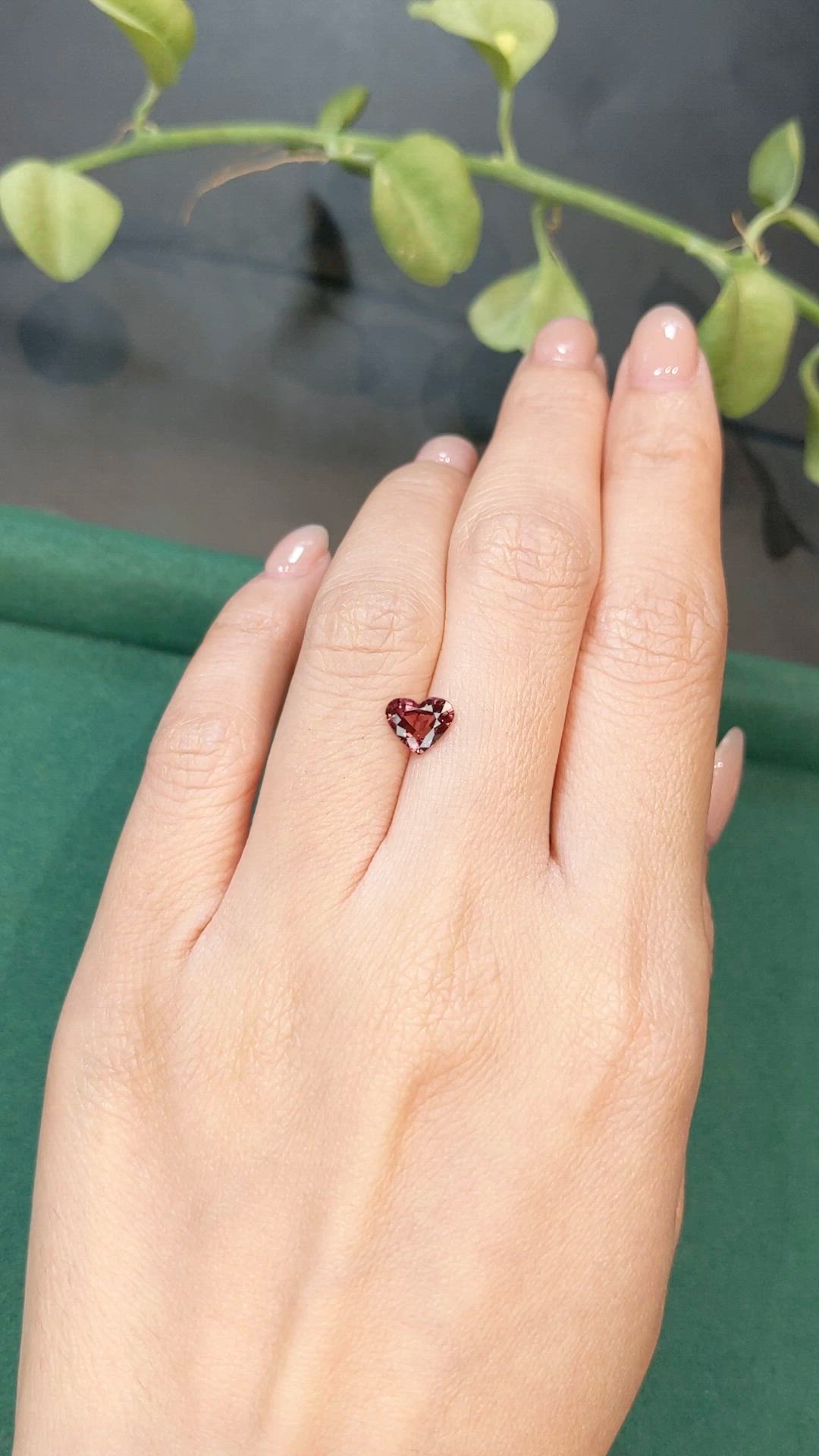 1.05 Ct. Reddish Pink Sapphire from Madagascar Size Video