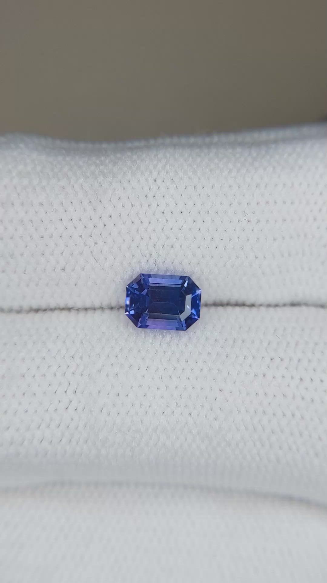 1.15 Ct. Purplish Blue Sapphire from Ceylon (Sri Lanka) Size Video