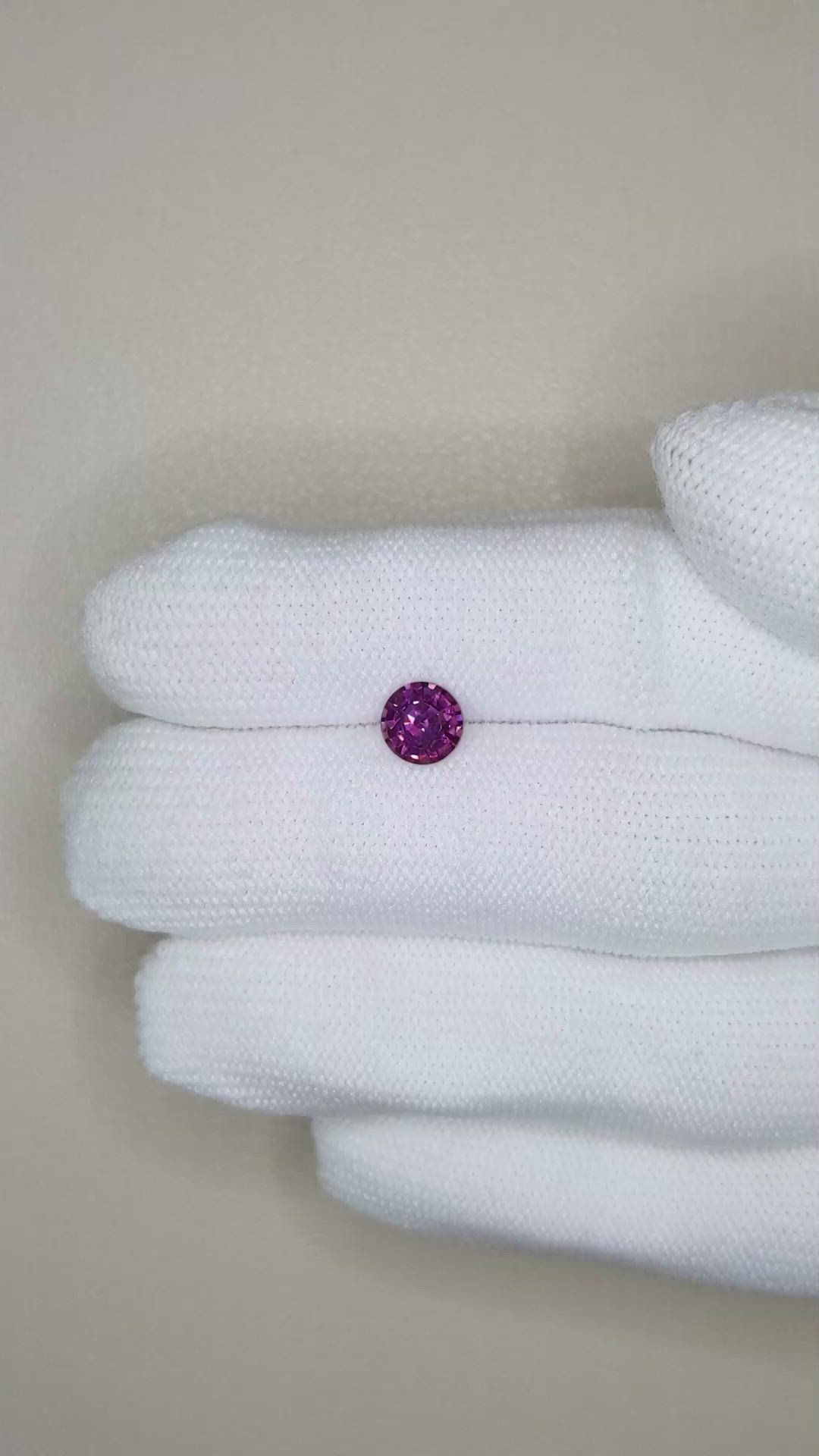 1.22 Ct. Pinkish Purple Sapphire from Ceylon (Sri Lanka) Size Video