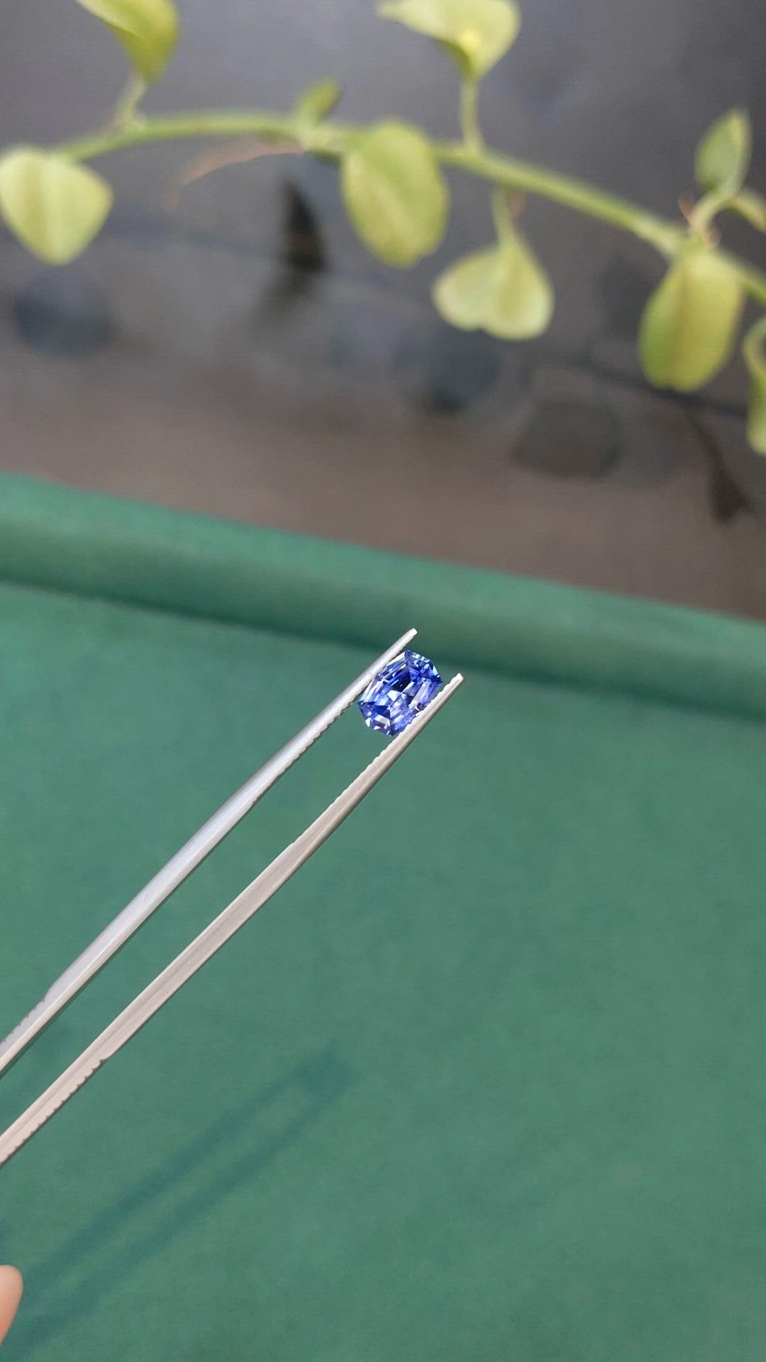 1.13 Ct. Blue Sapphire from Ceylon (Sri Lanka) Size Video