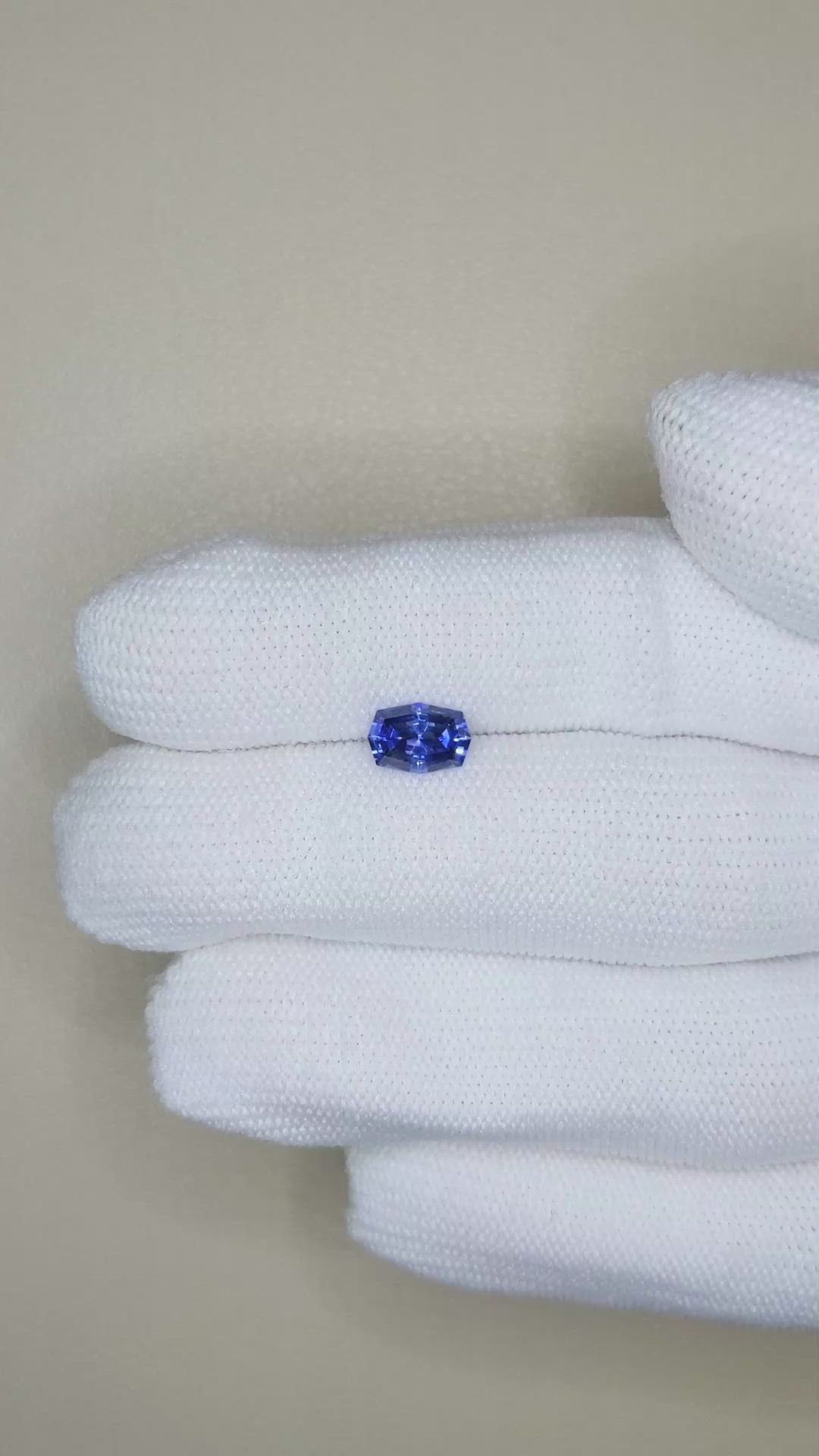1.13 Ct. Blue Sapphire from Ceylon (Sri Lanka) Size Video