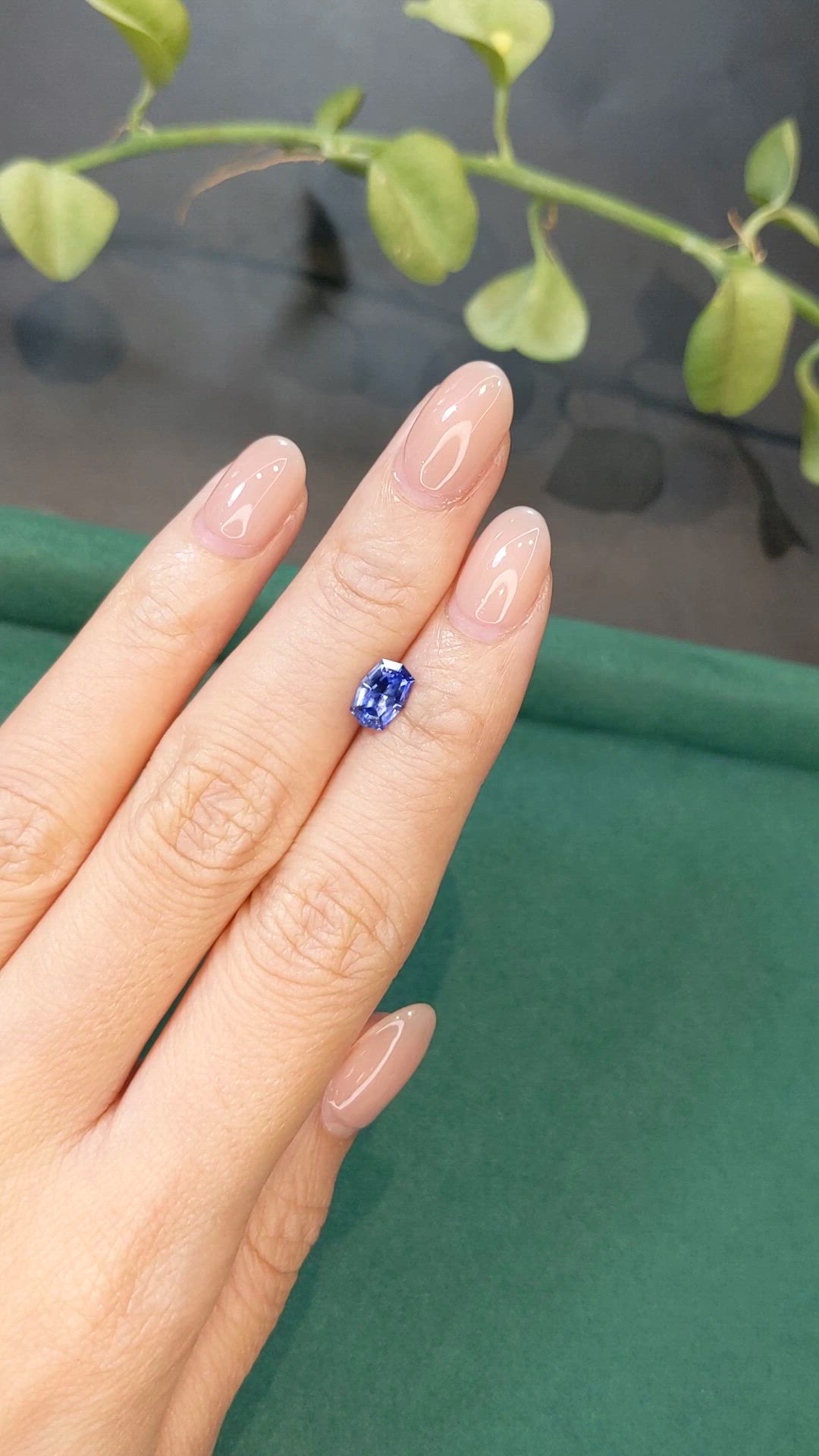 1.13 Ct. Blue Sapphire from Ceylon (Sri Lanka) Size Video