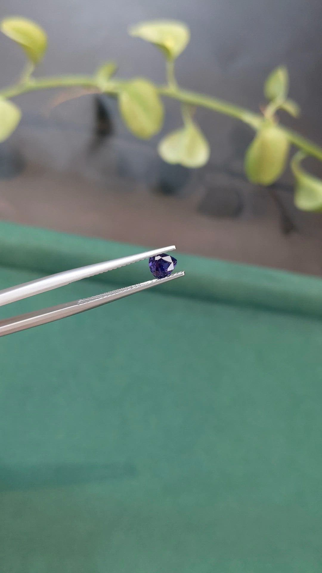 0.41 Ct. Purple Sapphire from Ceylon (Sri Lanka) Size Video