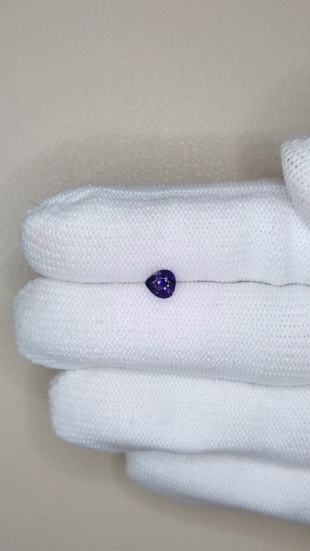 0.41 Ct. Purple Sapphire from Ceylon (Sri Lanka) Size Video