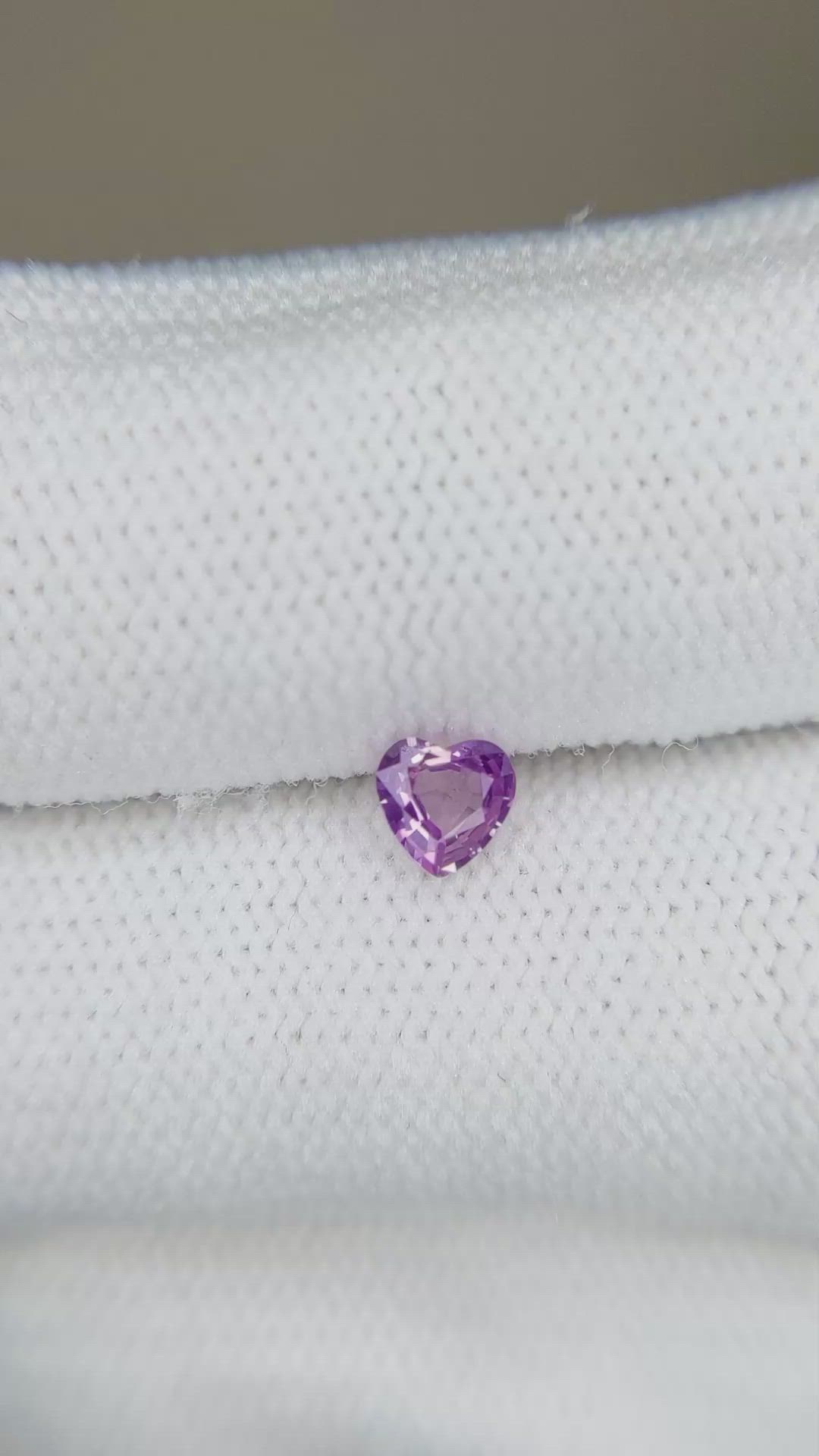0.33 Ct. Pinkish Purple Sapphire from Ceylon (Sri Lanka) Size Video