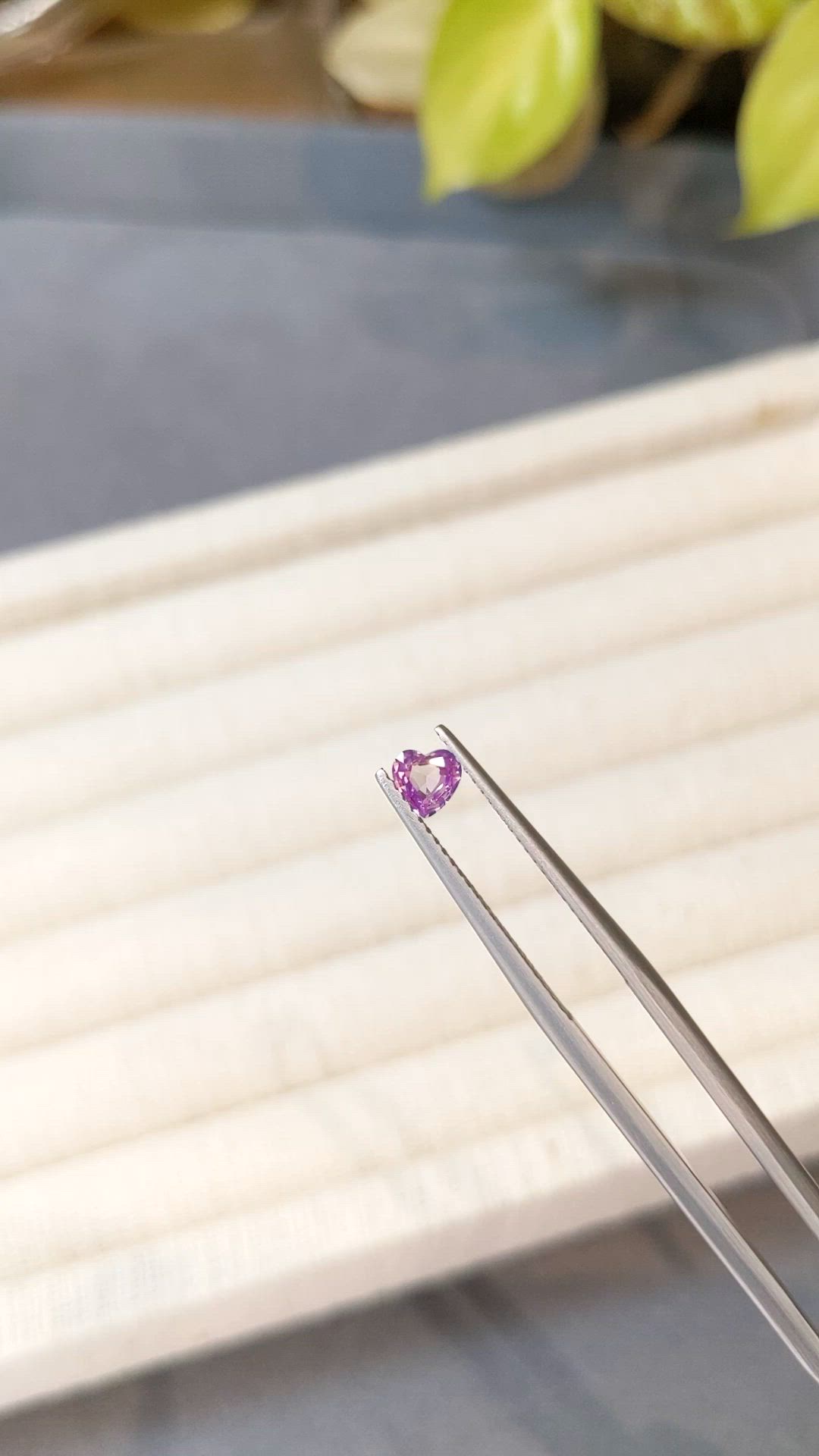 0.33 Ct. Pinkish Purple Sapphire from Ceylon (Sri Lanka) Size Video