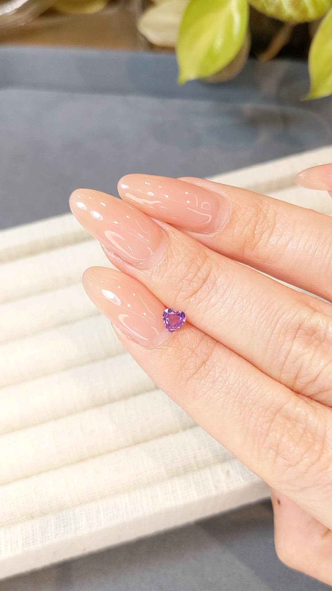 0.33 Ct. Pinkish Purple Sapphire from Ceylon (Sri Lanka) Size Video