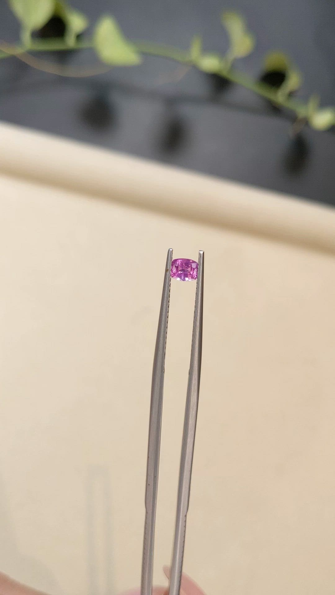 0.35 Ct. Purplish Pink Sapphire from Ceylon (Sri Lanka) Size Video