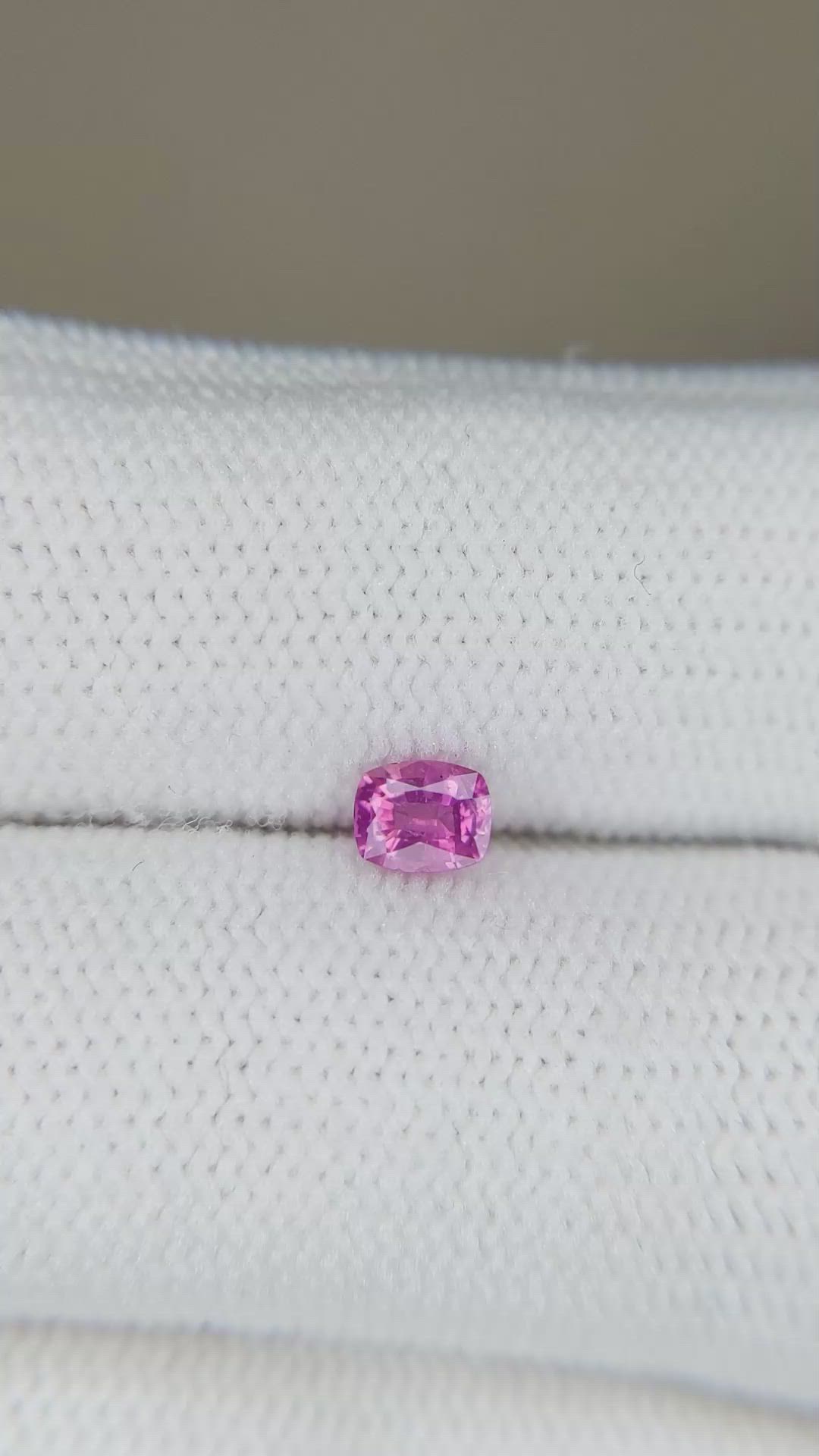 0.35 Ct. Purplish Pink Sapphire from Ceylon (Sri Lanka) Size Video