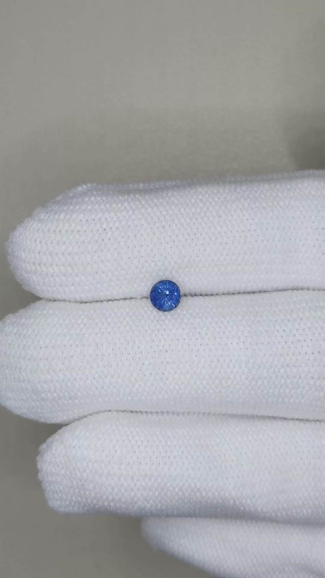 0.35 Ct. Blue Sapphire from Ceylon (Sri Lanka) Size Video