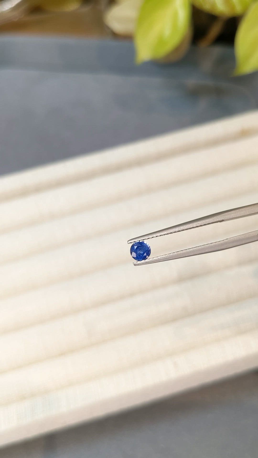0.35 Ct. Blue Sapphire from Ceylon (Sri Lanka) Size Video