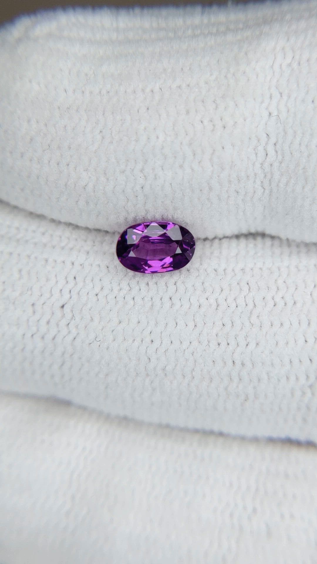 0.63 Ct. Pinkish Purple Sapphire from Ceylon (Sri Lanka) Size Video