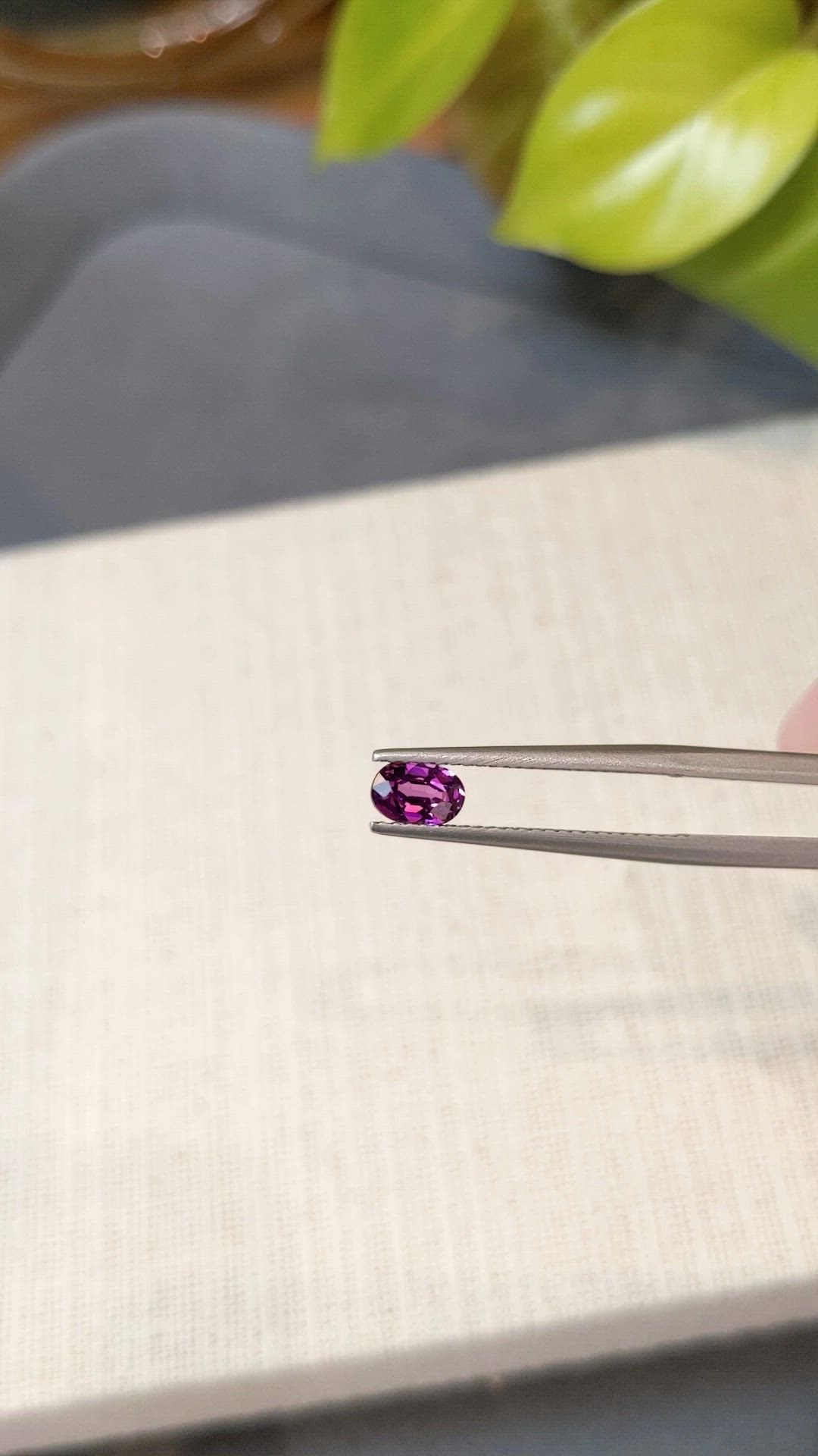 0.63 Ct. Pinkish Purple Sapphire from Ceylon (Sri Lanka) Size Video