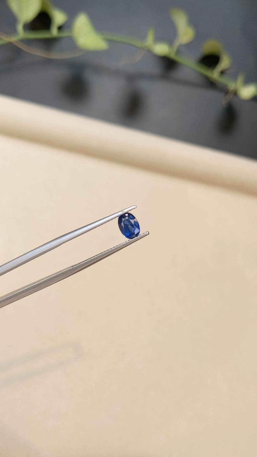 0.78 Ct. Blue Sapphire from Ceylon (Sri Lanka) Size Video