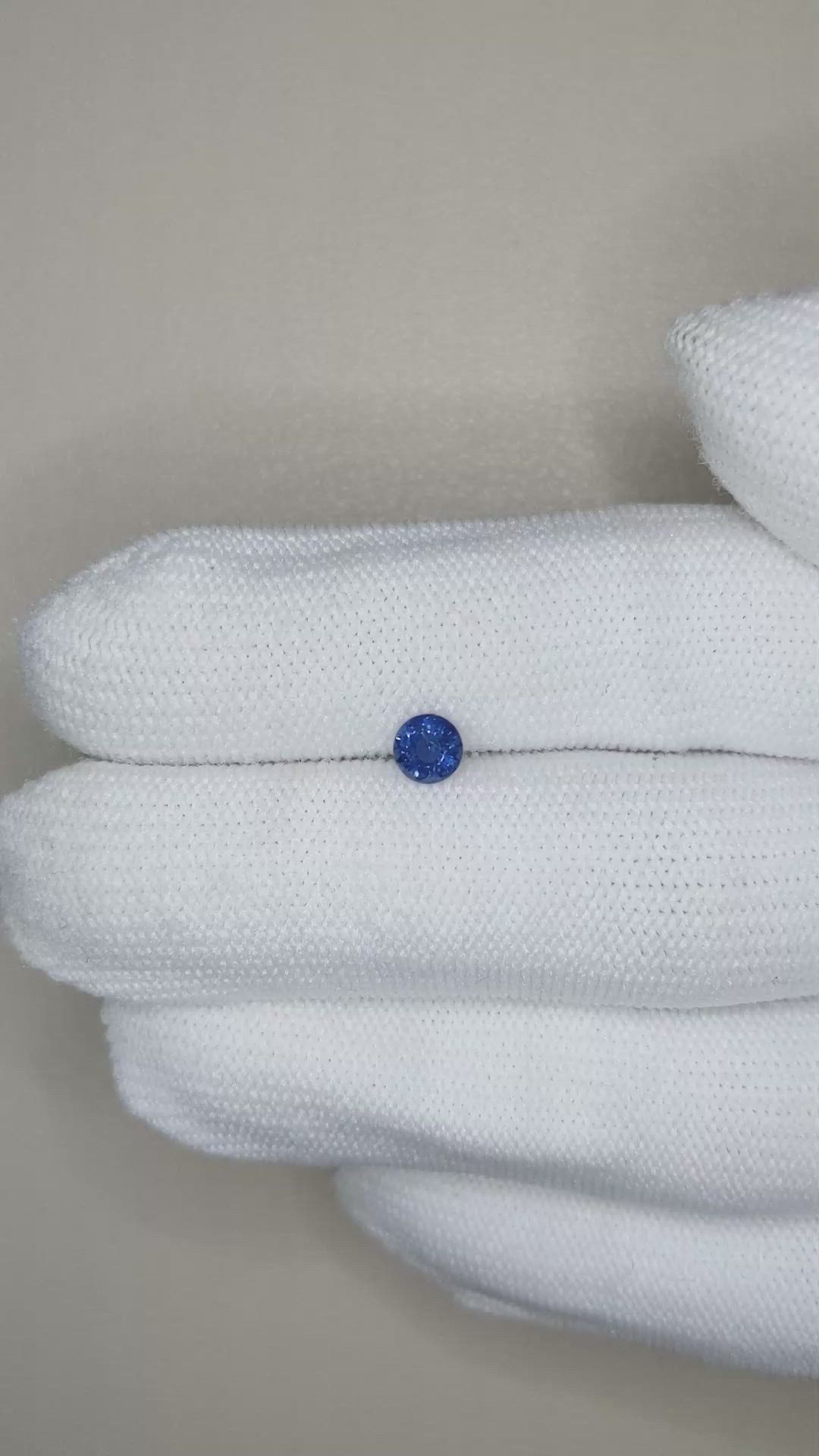 0.49 Ct. Blue Sapphire from Ceylon (Sri Lanka) Size Video